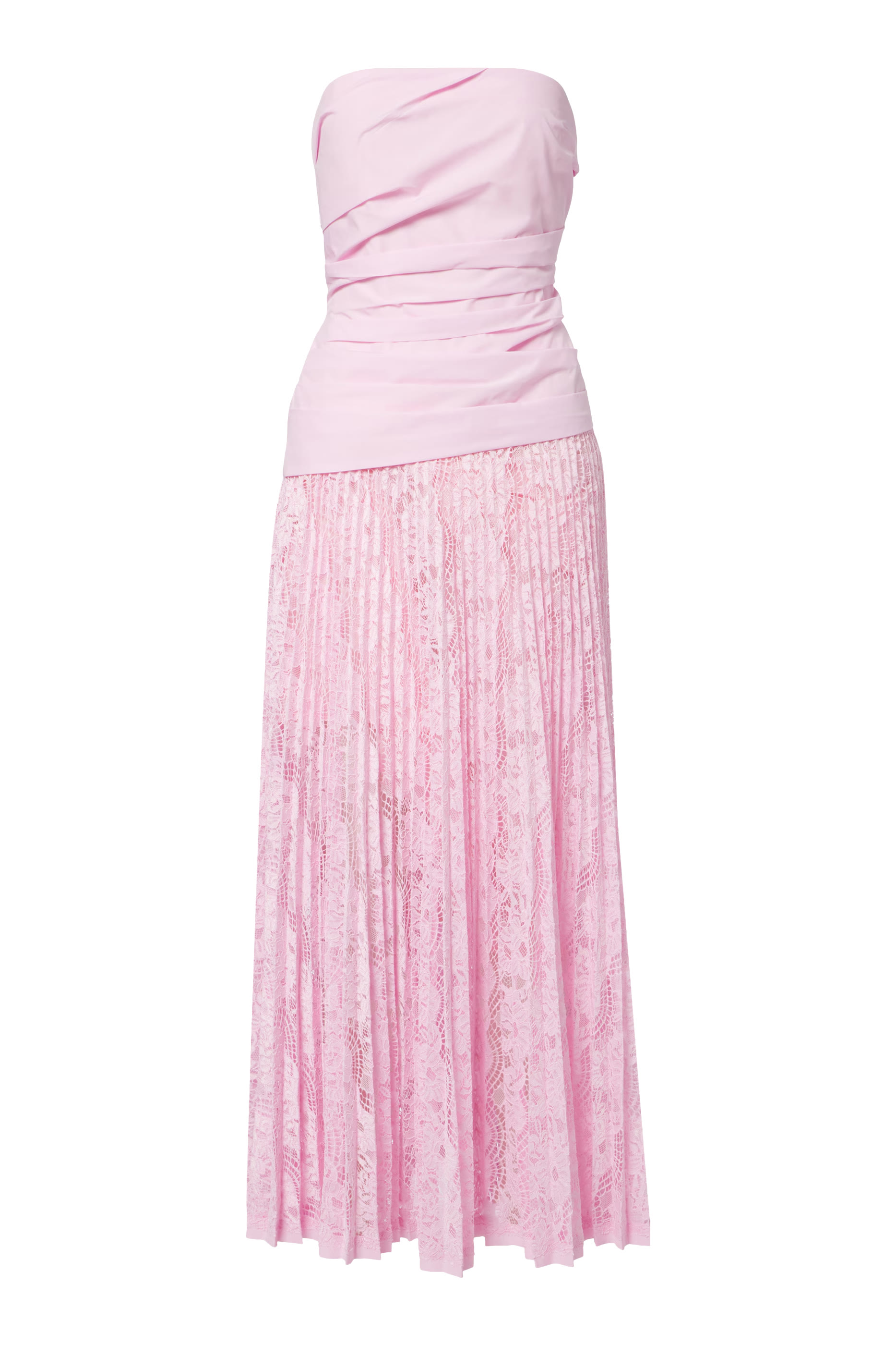 فستان أناليس متوسط الطول قطن ودانتيل