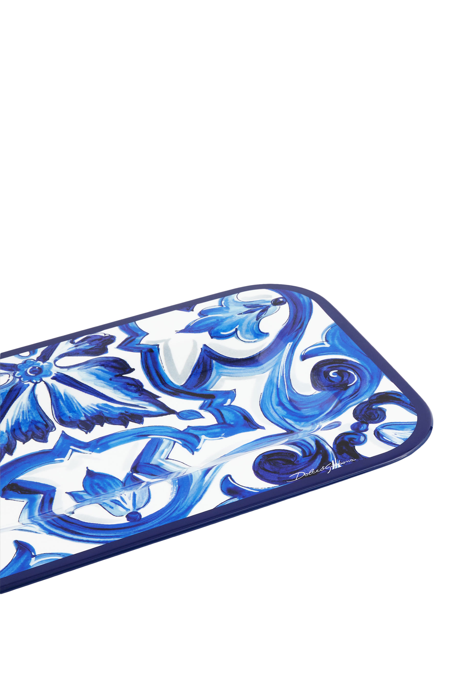 صينية صغيرة بلو ميديتيرانيو مستطيلة خشب