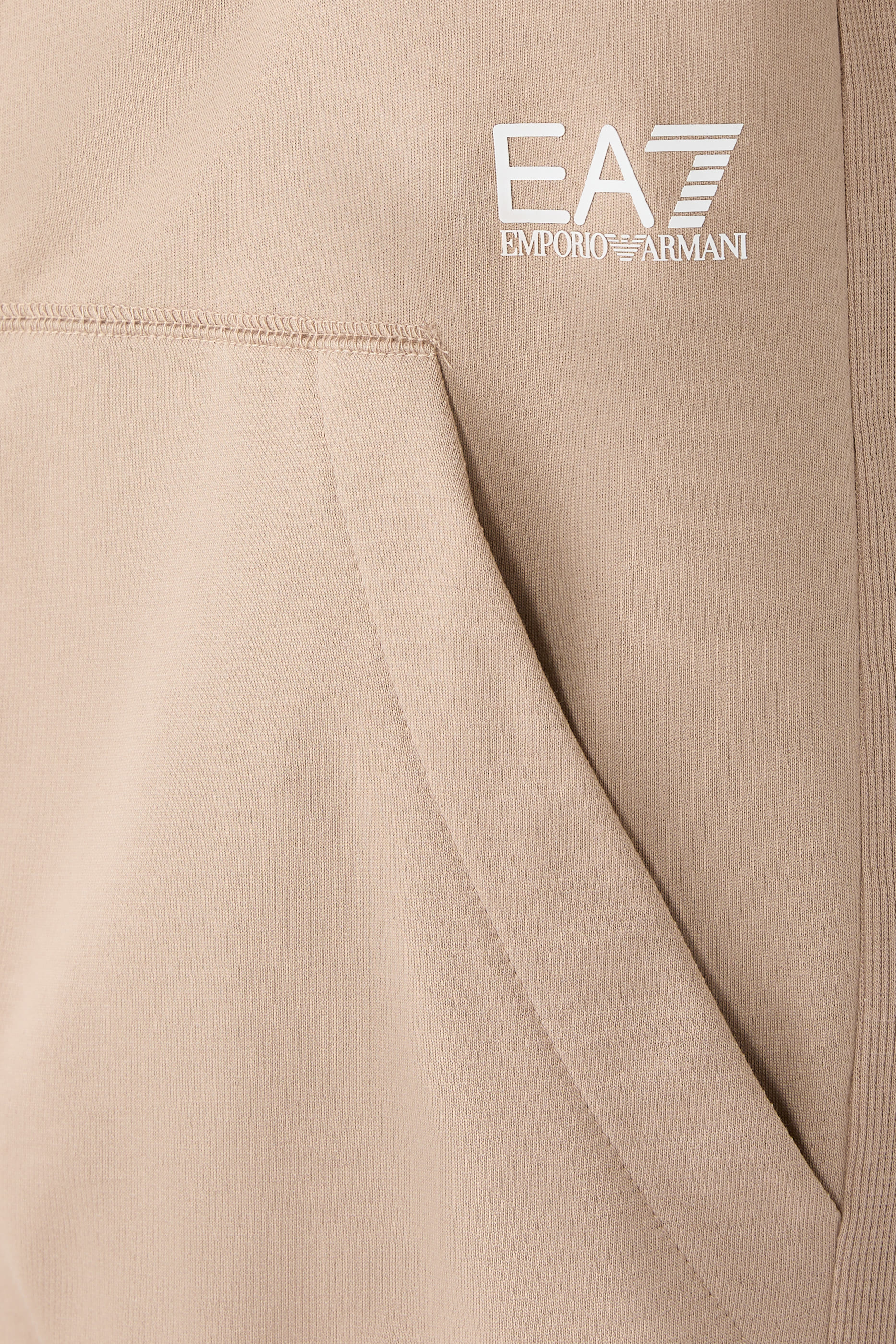 سويت شيرت بغطاء للرأس وشعار الماركة