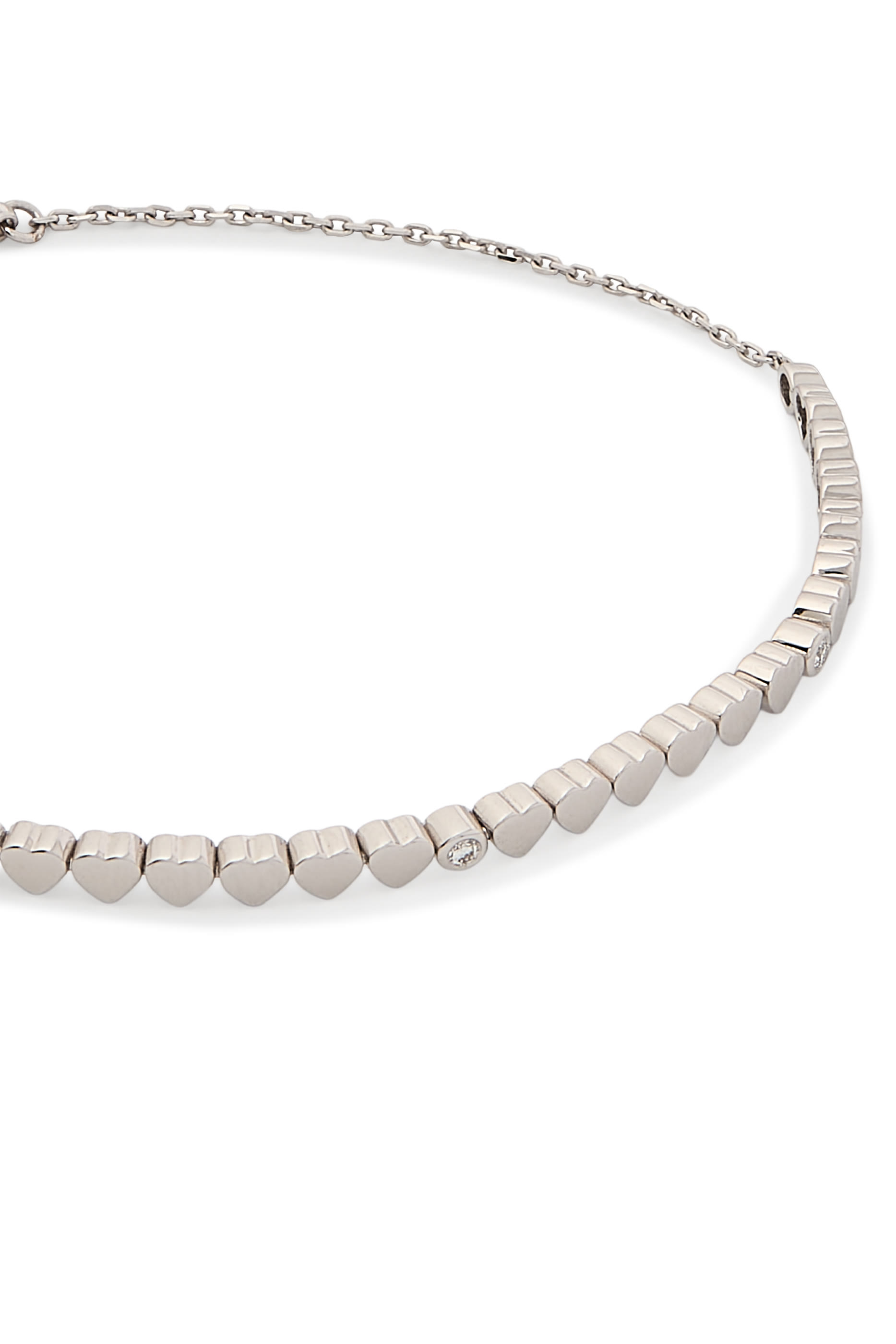 سوار ليت مرصع بالماس، ذهب أبيض عيار 18