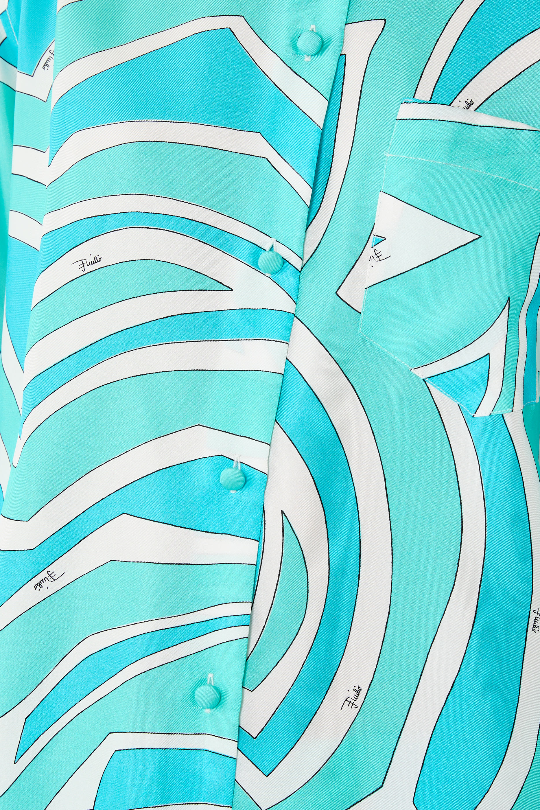 قميص بنقشة حرير تويل