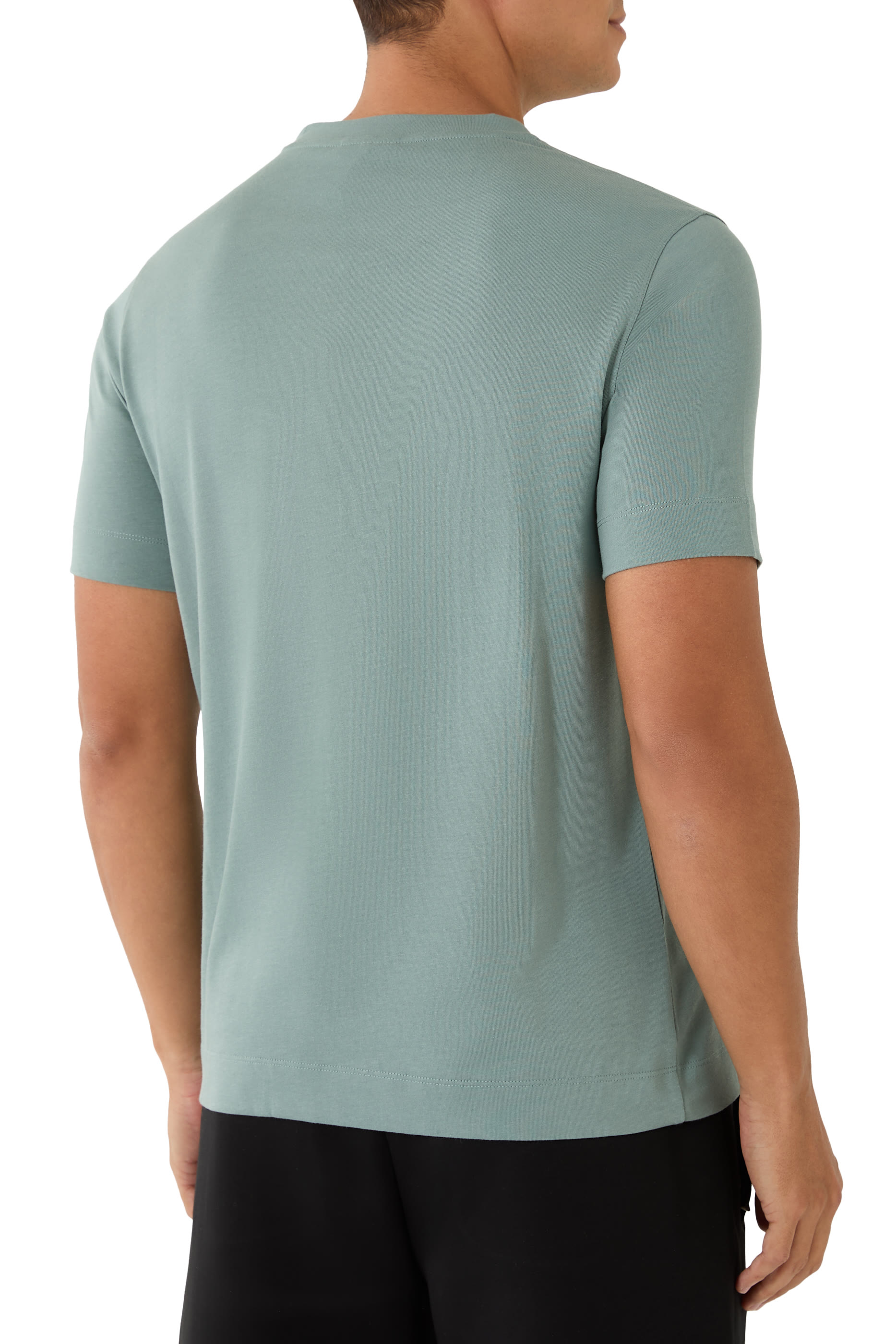 تيشيرت بشعار الماركة بحجم صغير قطن