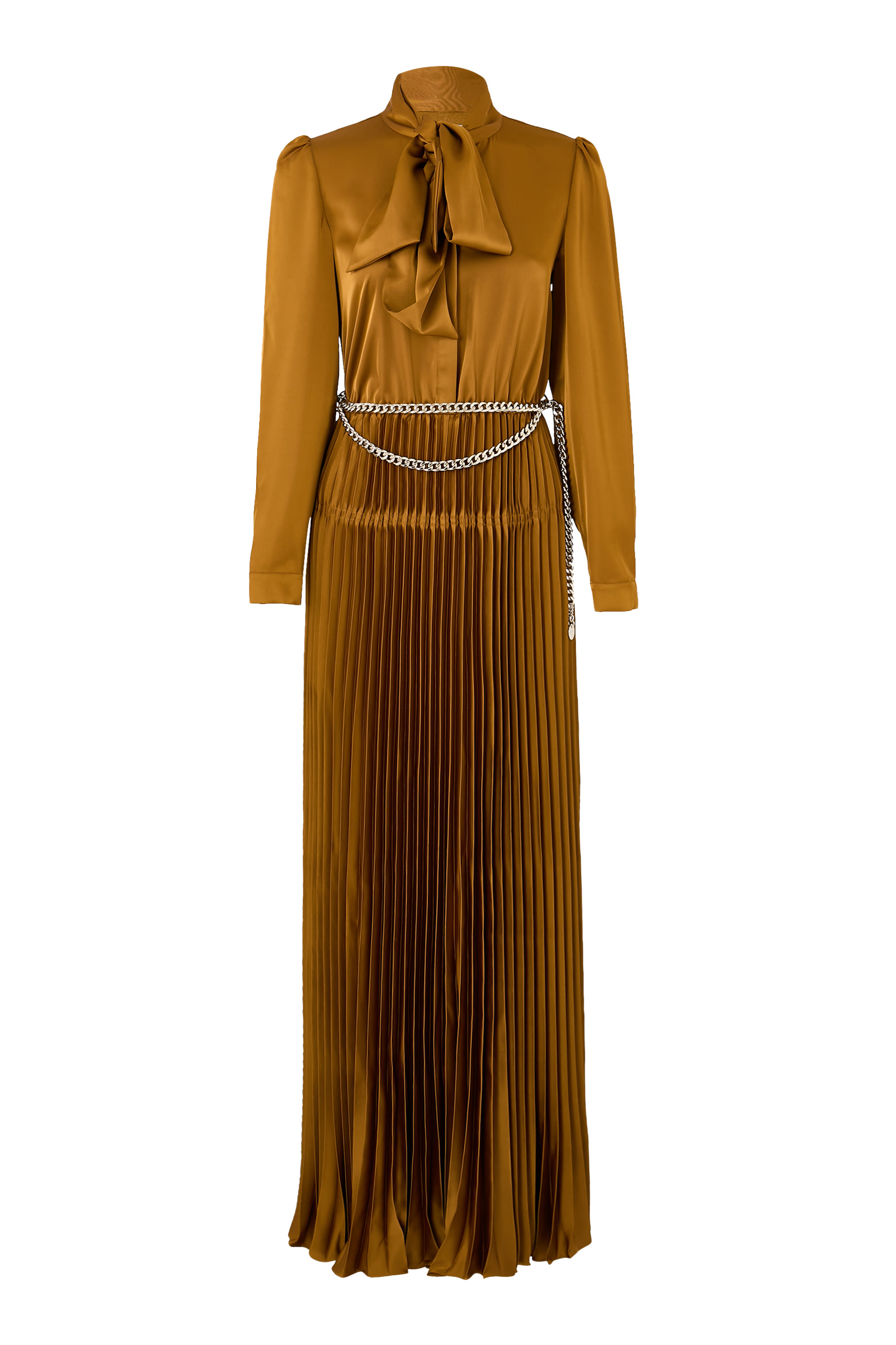 فستان بوسي طويل بفيونكة ستان