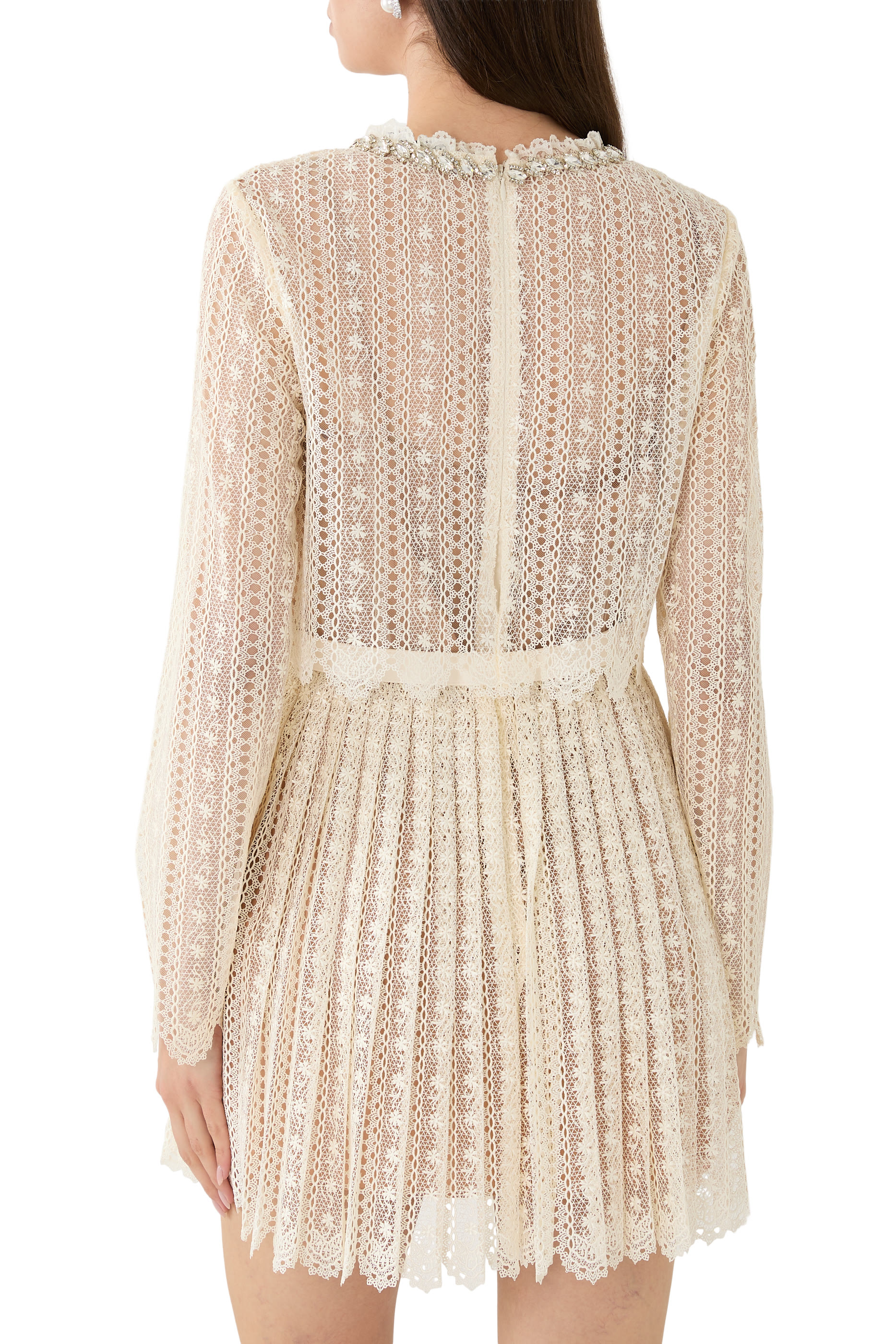 Organza Lace Mini Dress