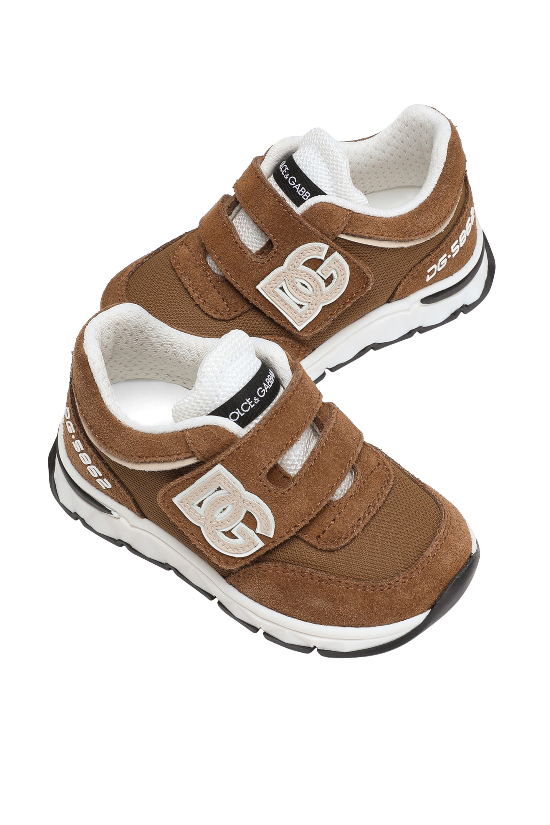 سنيكرز قماش شبكي وجلد عجل مقسم للأطفال