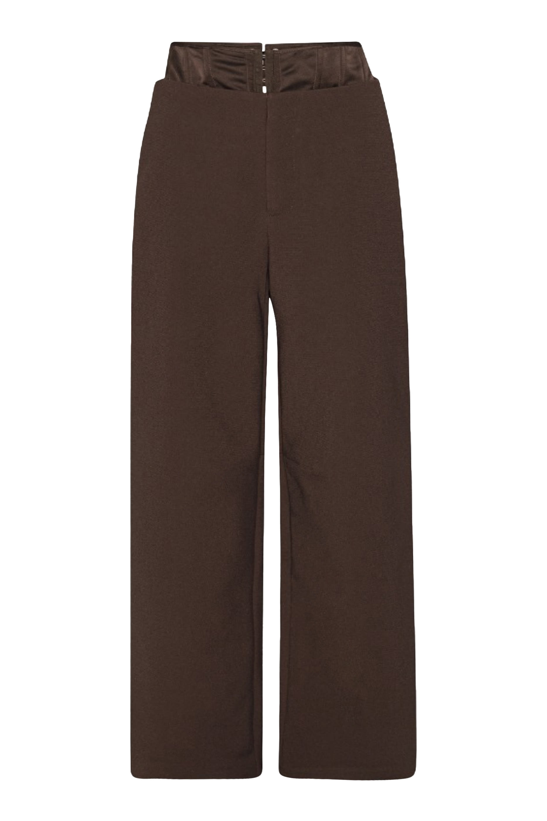 بنطال بجزء بنمط مشد قماش بدل