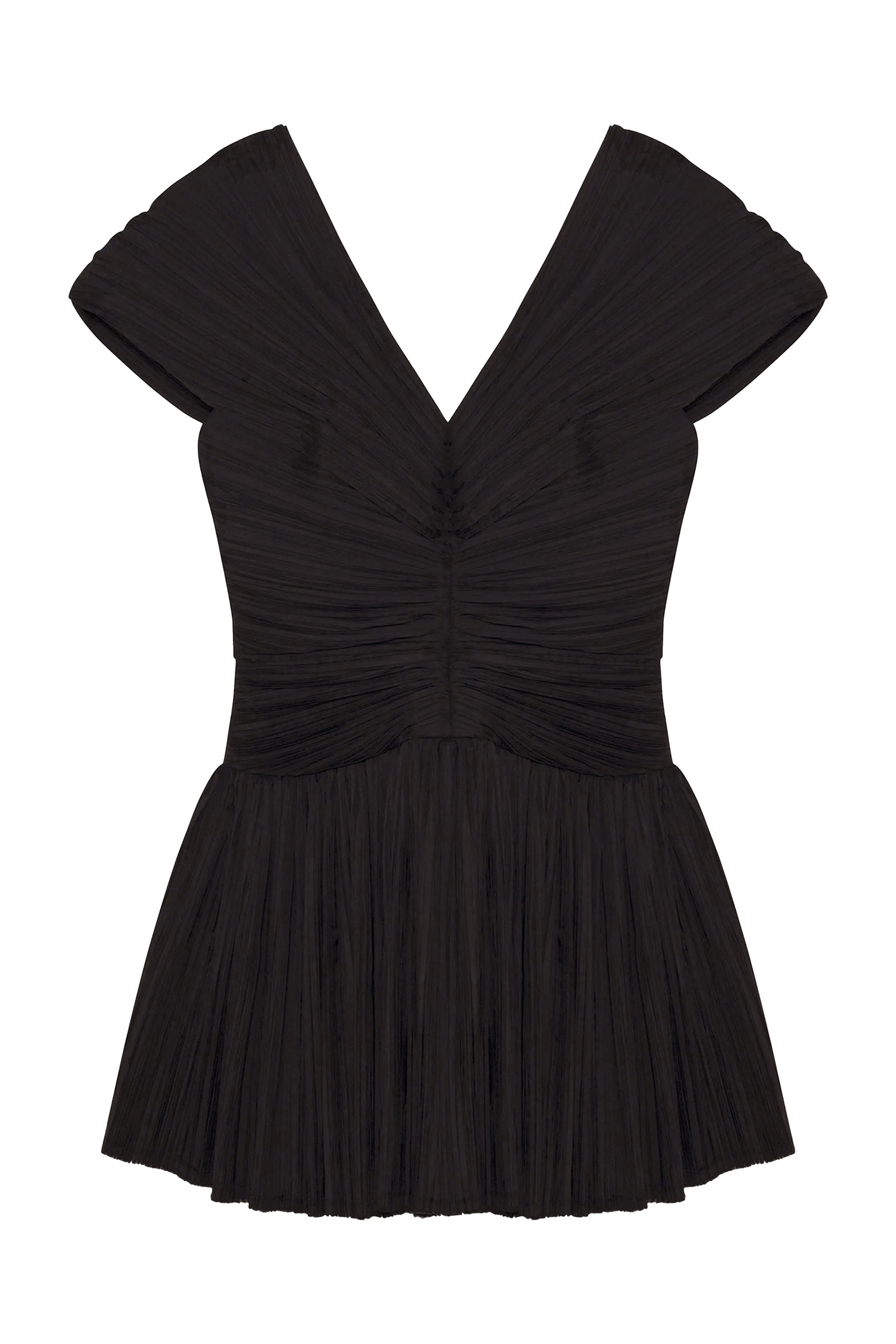 فستان أفاري قصير بطيات