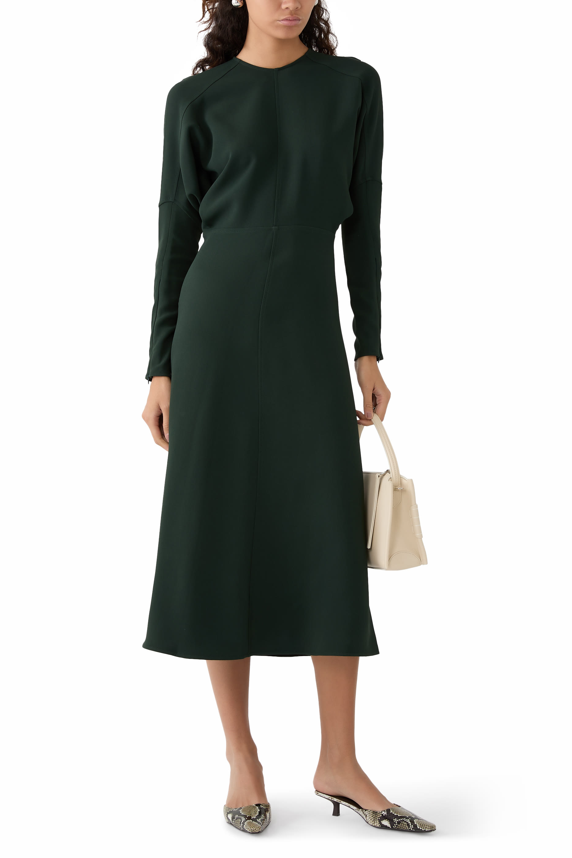 فستان دولمان متوسط الطول