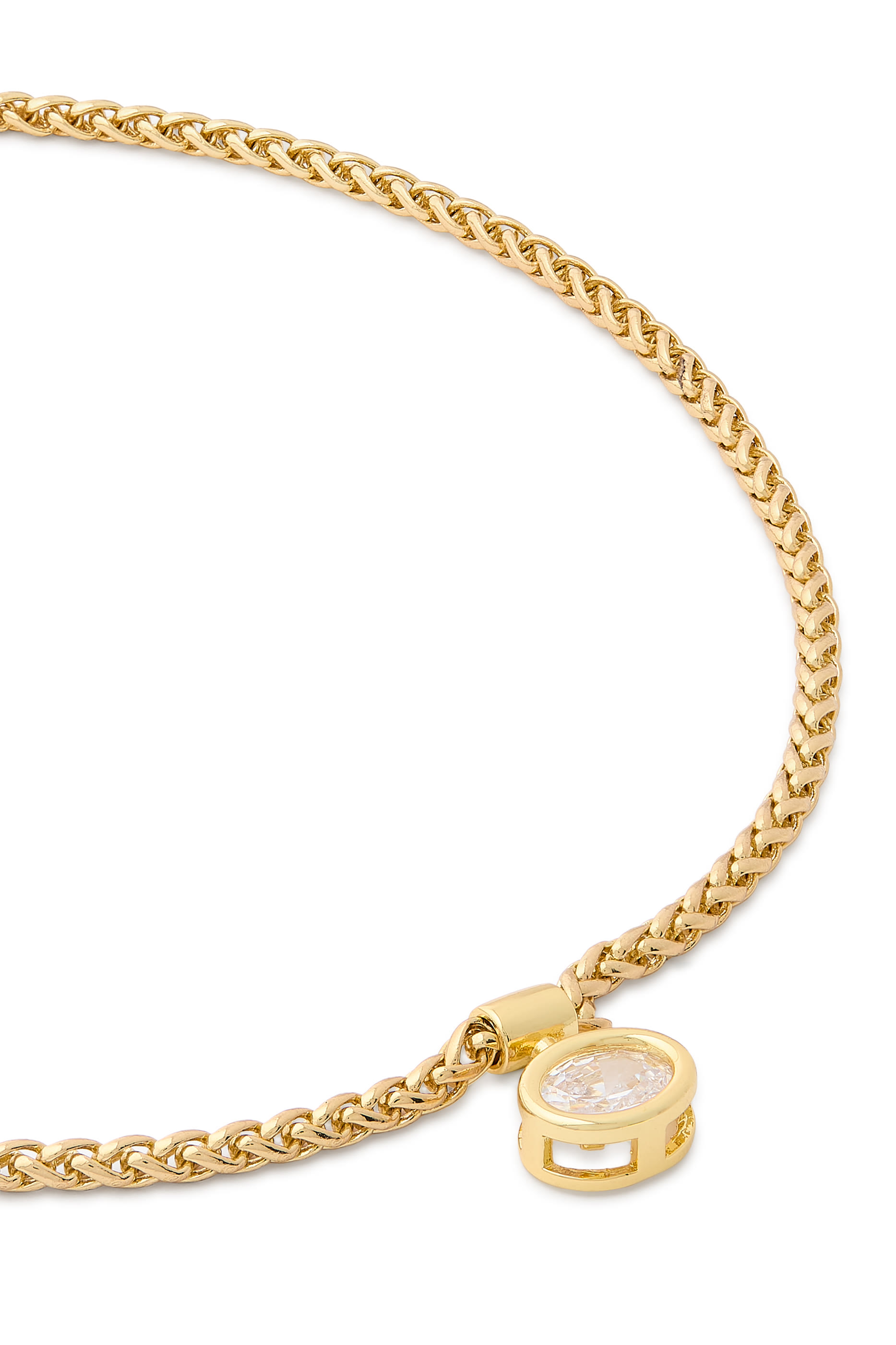 قلادة أولمبيا مزينة بحجر زركونيا مقطع بتصميم الماس