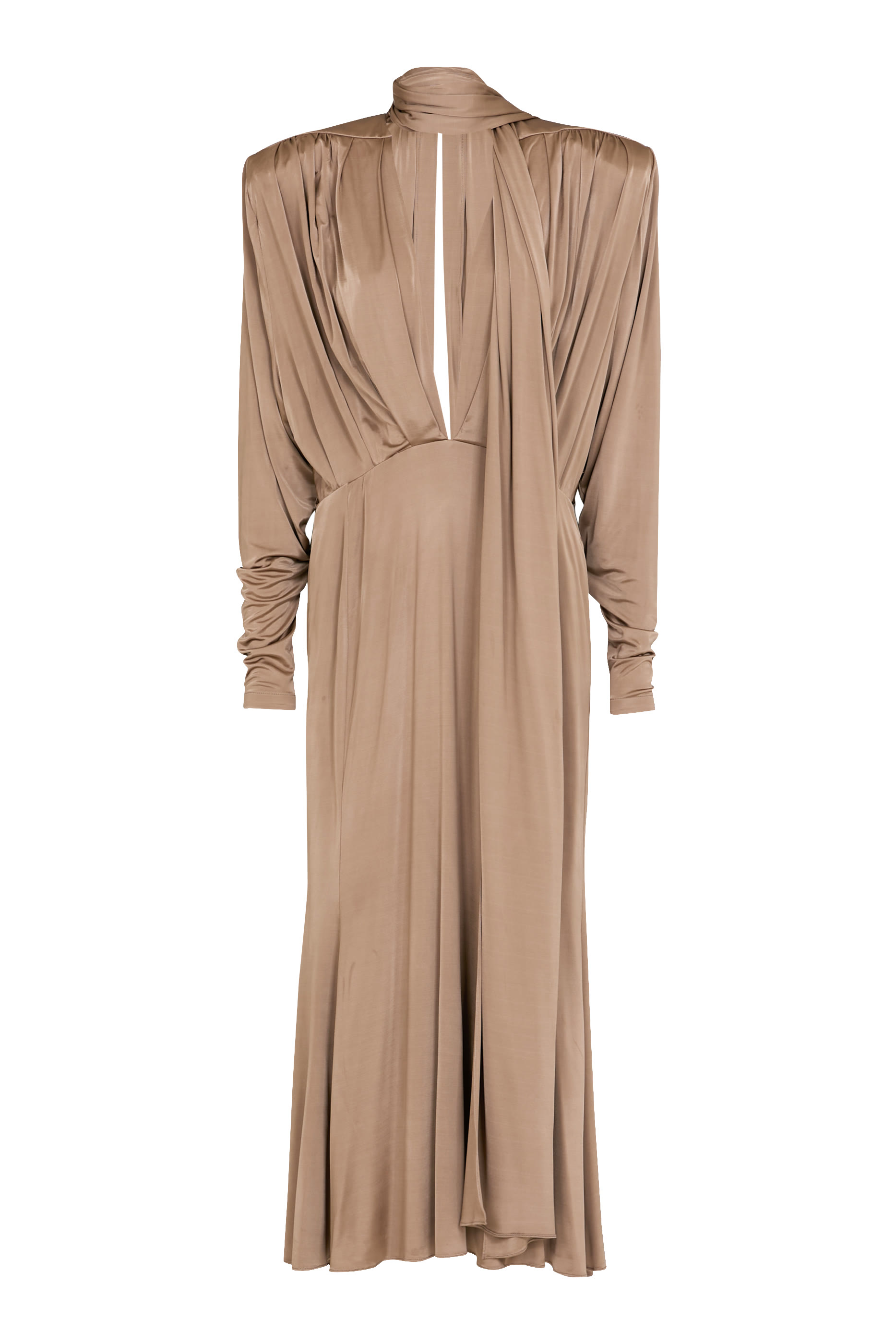 فستان بقصة مريحة ووشاح