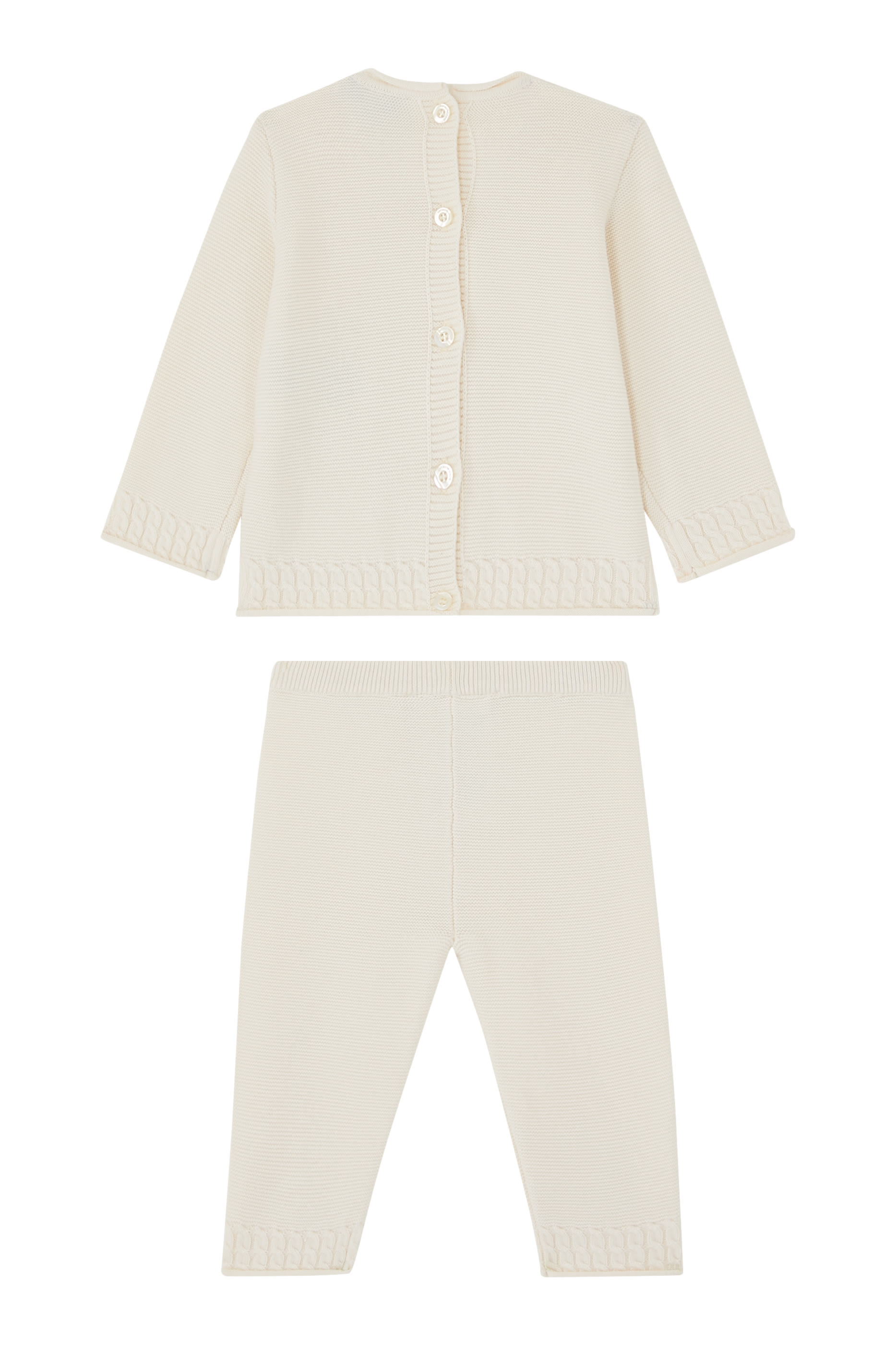 طقم بلوزة وسروال داخلي مزين بشعار الماركة صغير للأطفال