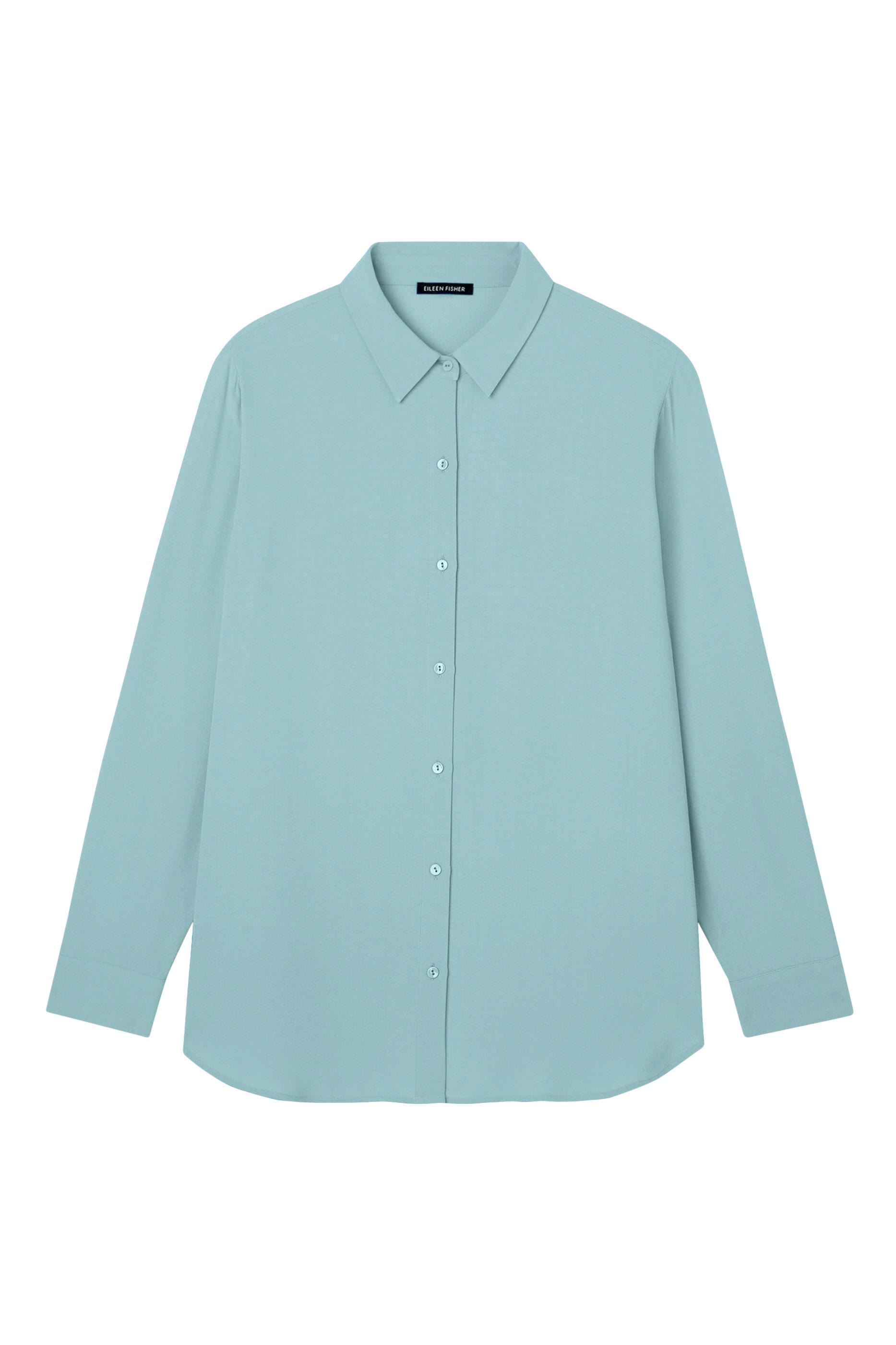 قميص بياقة كلاسيكية وحافة غير متماثلة كتان عضوي