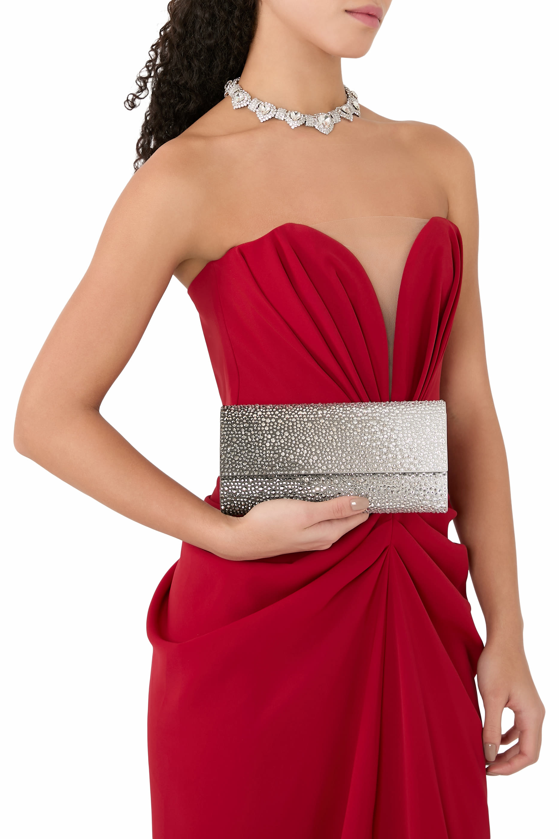 حقيبة يد بيري مزينة بكريستال كافيار بألوان متدرجة