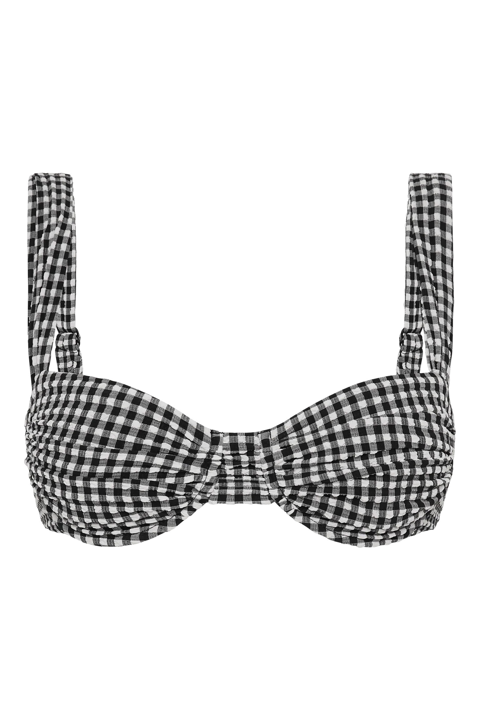قطعة بيكيني علوية كوستا قماش مقاوم للتمزق بنقشة مربعات