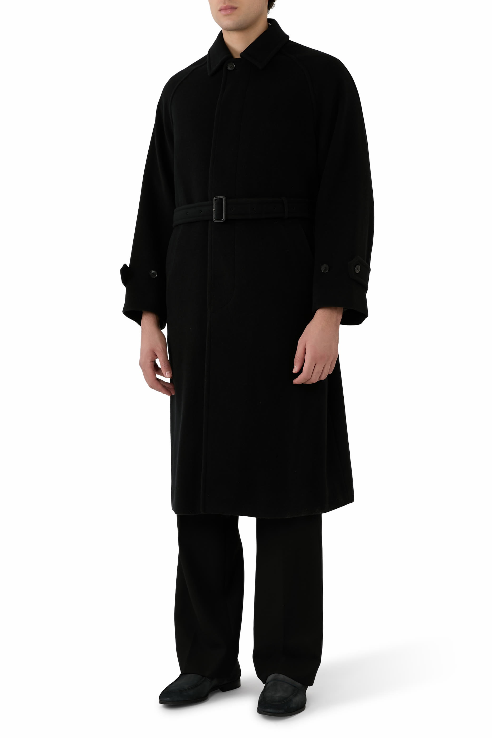Super Fine Wool Mosser Soutien Collar Coat 