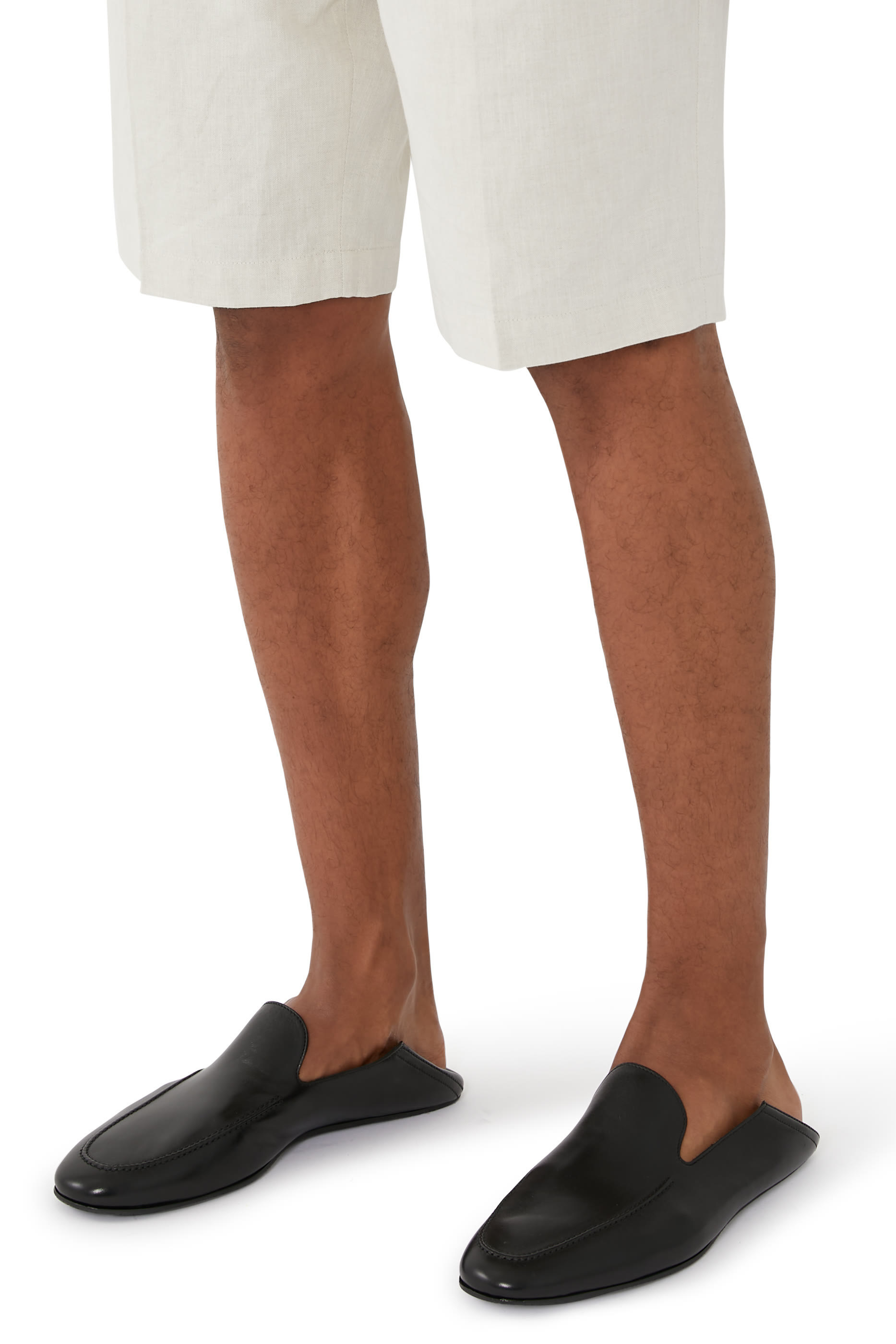 حذاء مفتوح من الخلف جلد