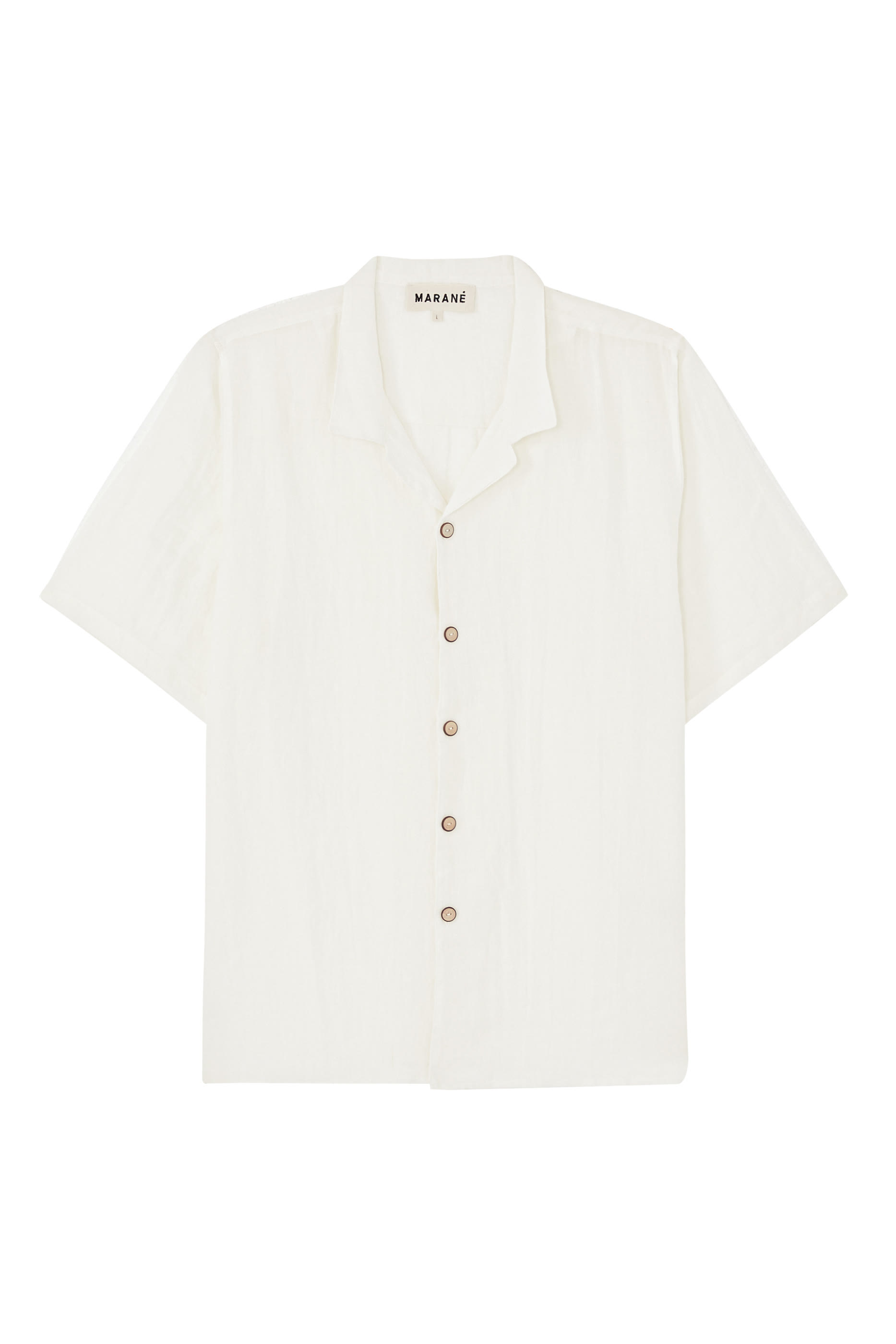 قميص بياقة مطوية كتان