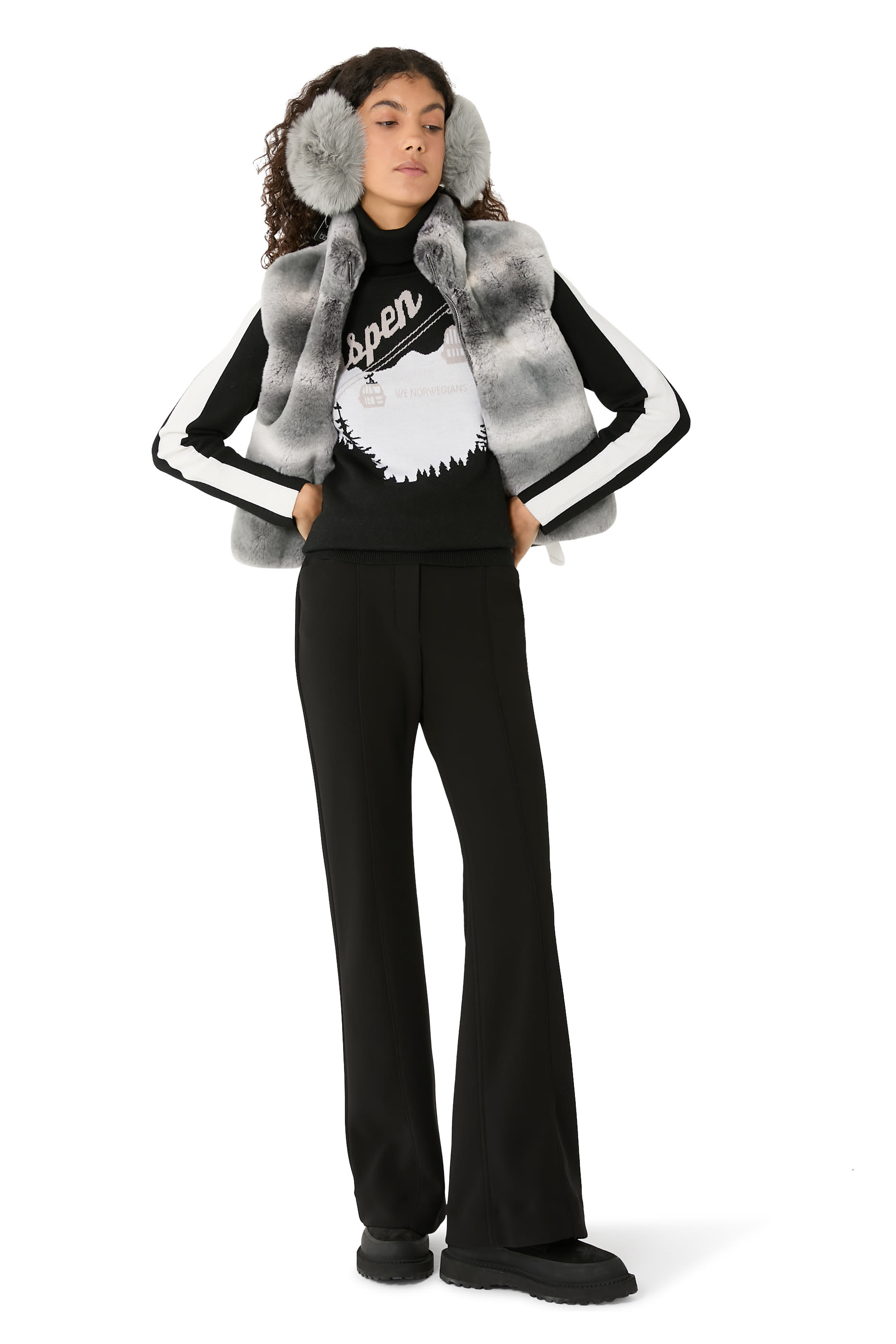 غطاء للأذنين فرو المنك