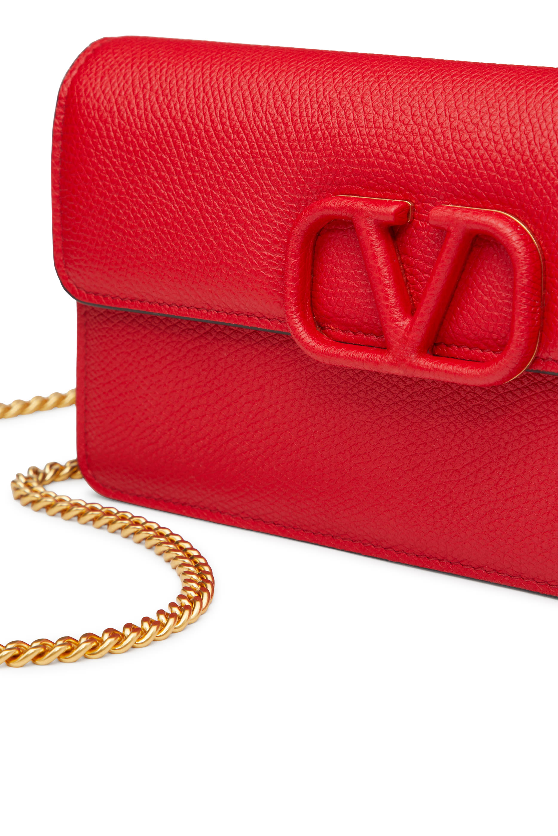 محفظة بحمالة وحلية شعار الماركة