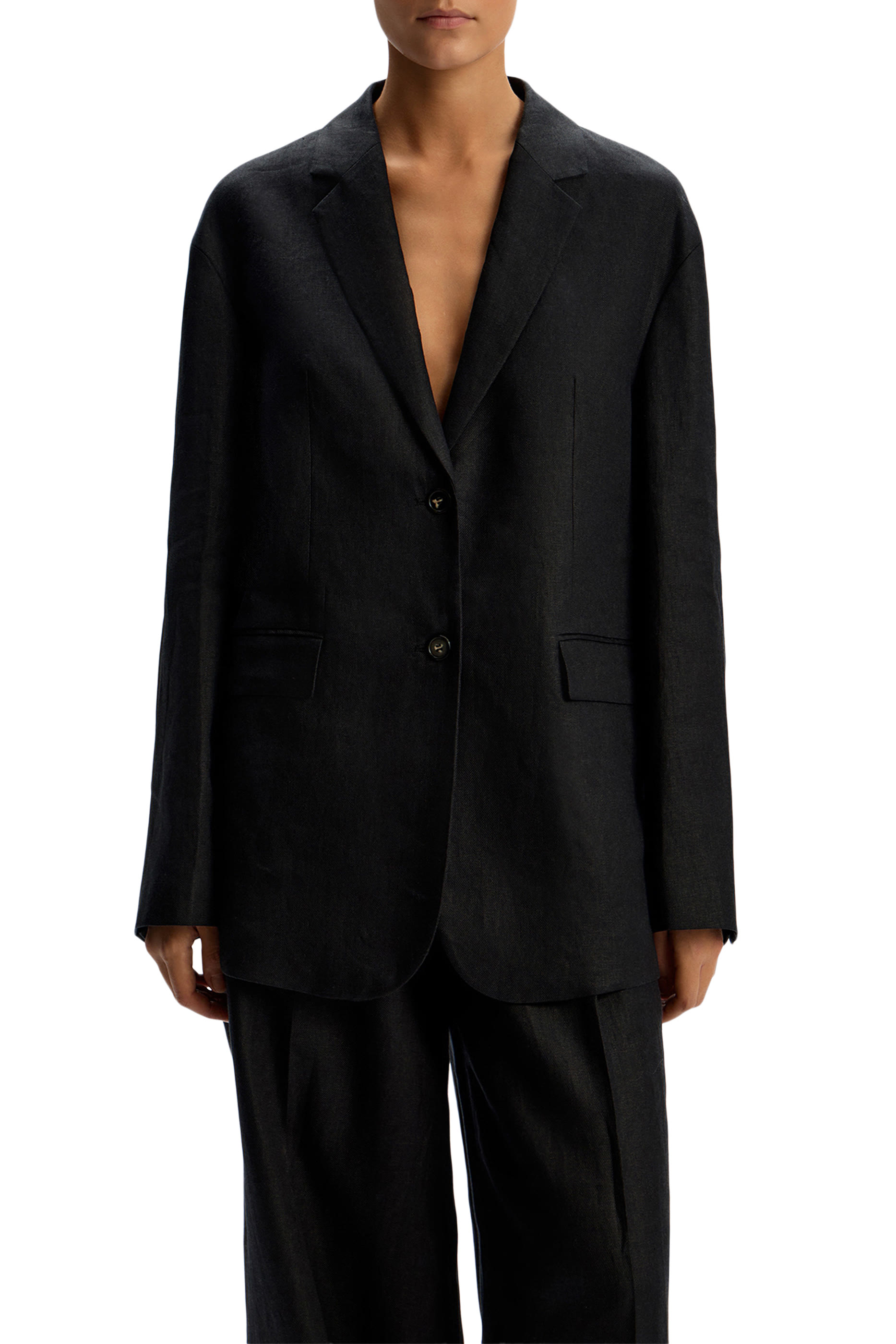 بليزر بقصة منتظمة كتان