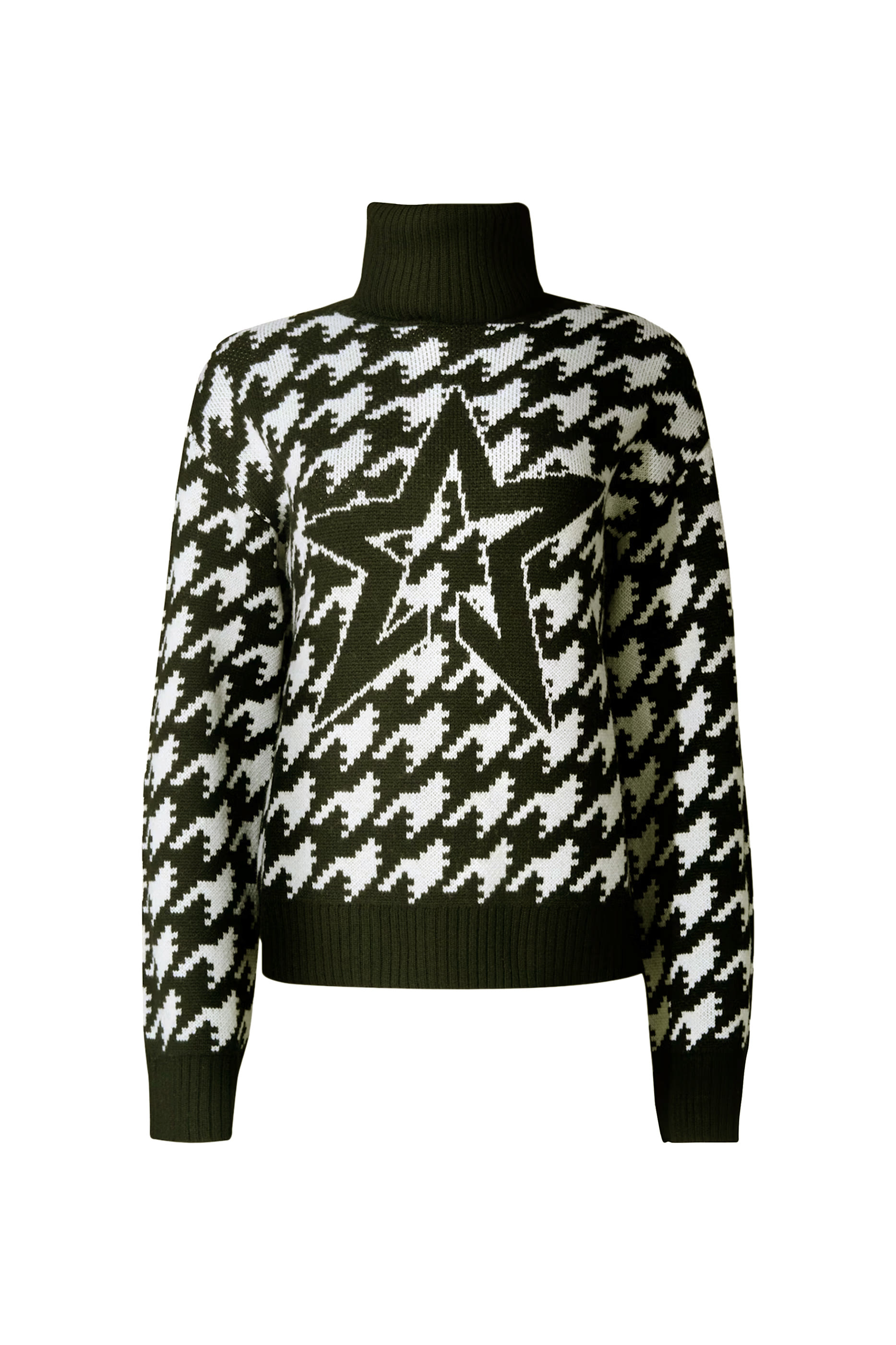 كنزة بنقشة هاوندزتوث كبيرة صوف ميرينو