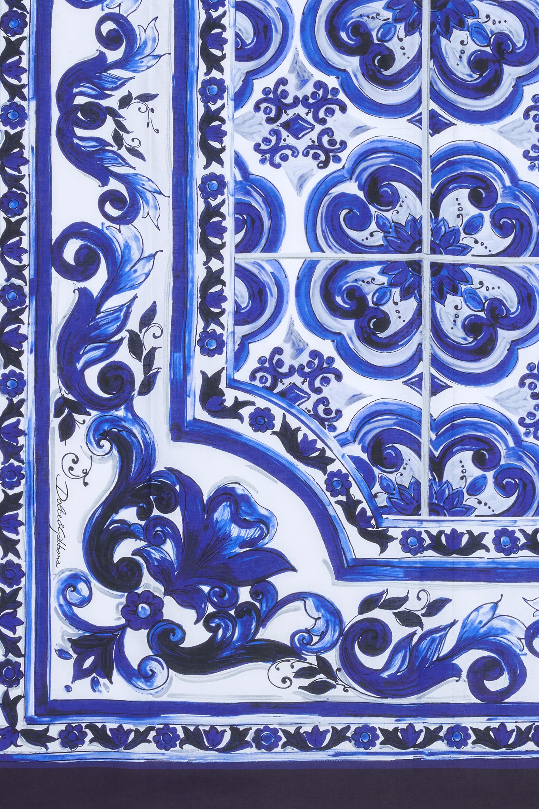 غطاء طاولة بلو ميديترانيو بتصميم مستطيل