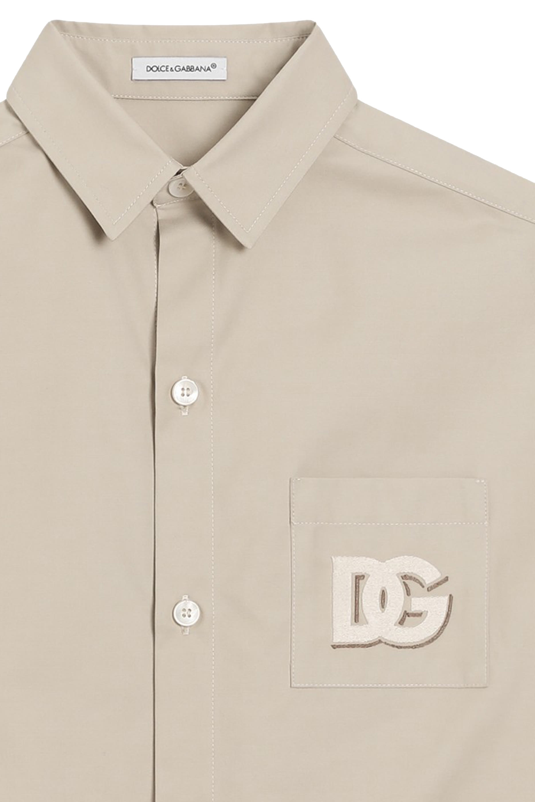 قميص بأزرار إغلاق بشعار الماركة للأطفال