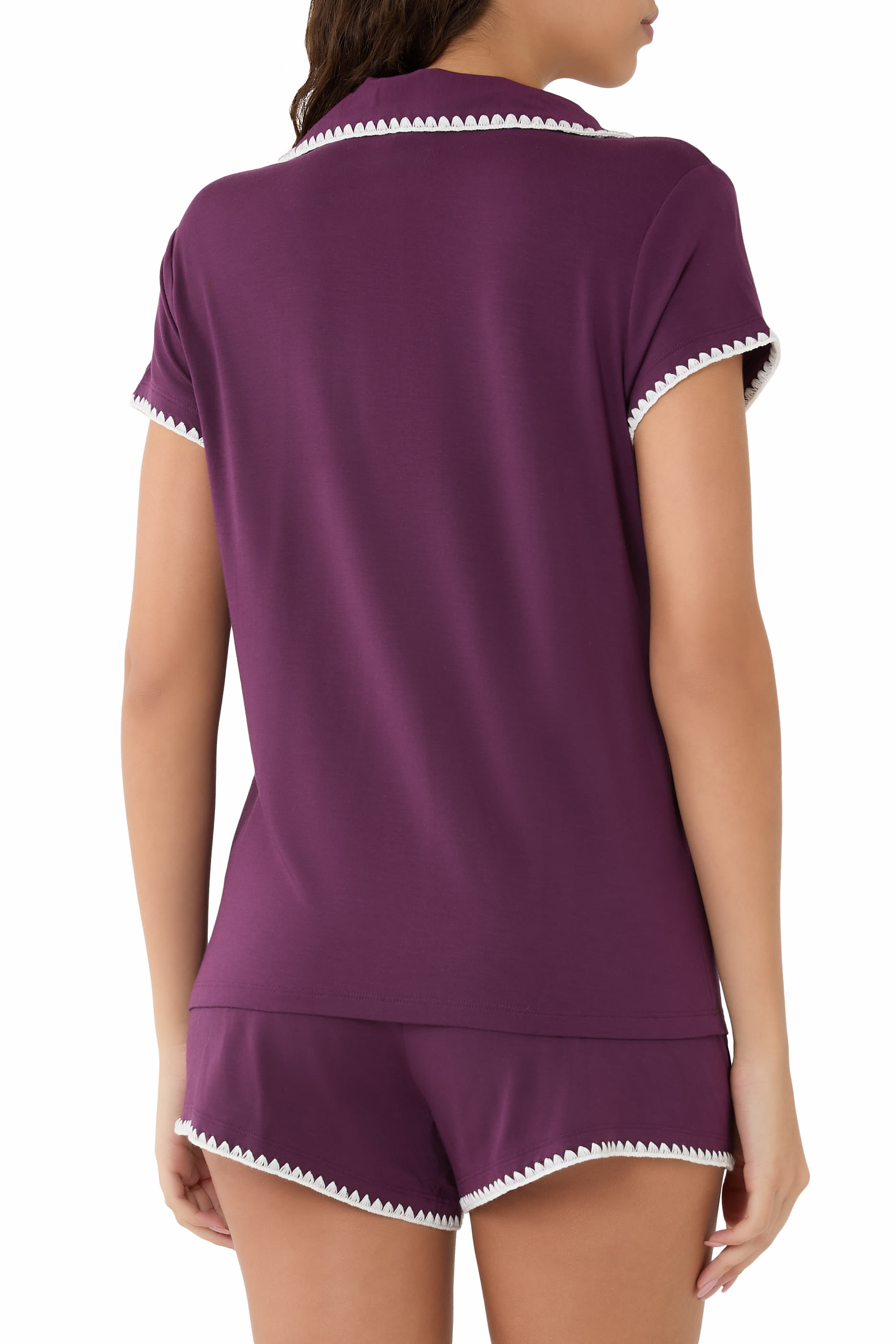 طقم بيجامة فريدا بشورت قصير قماش تينسيل مودال