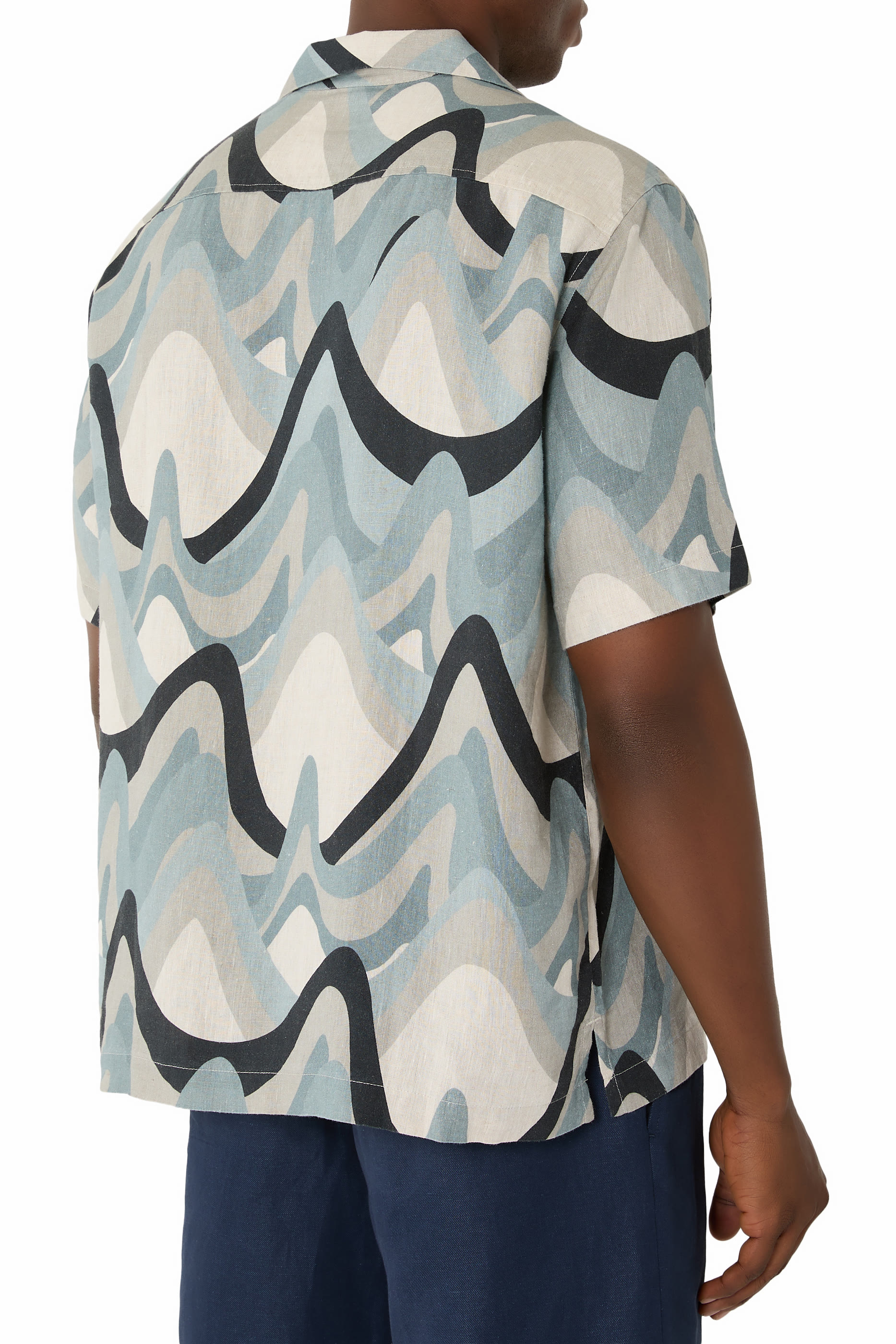 قميص روبرتو مونتانا بنقشة كتان