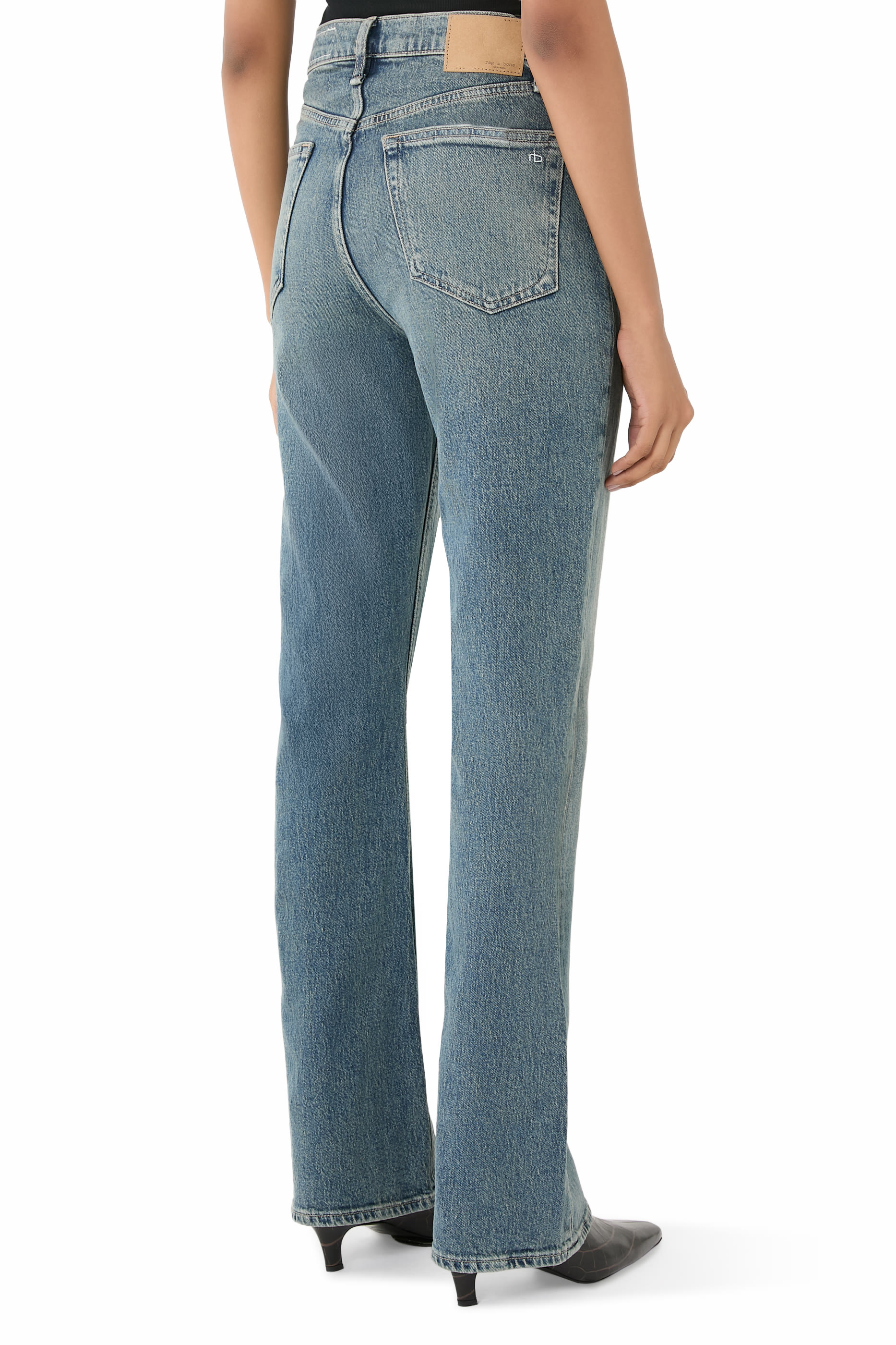 بنطال جينز بيتون بحواف واسعة