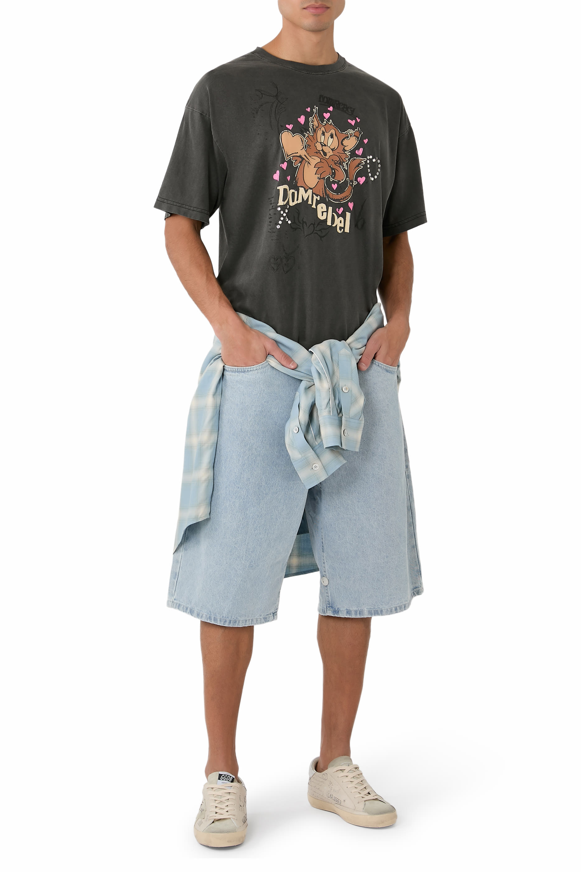 تيشيرت بوم بلون باهت