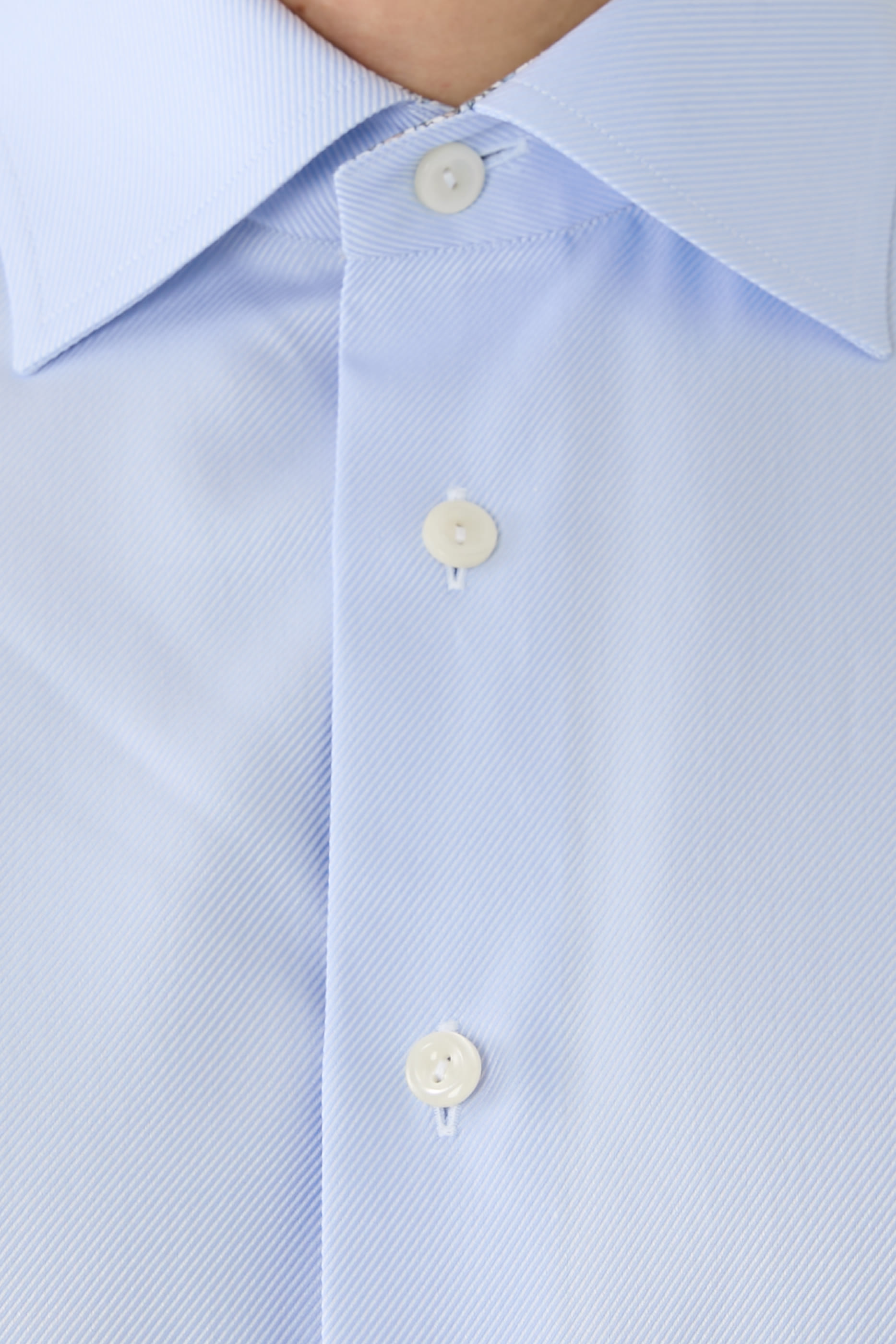  Geometric Effect Textured Twill Shirt