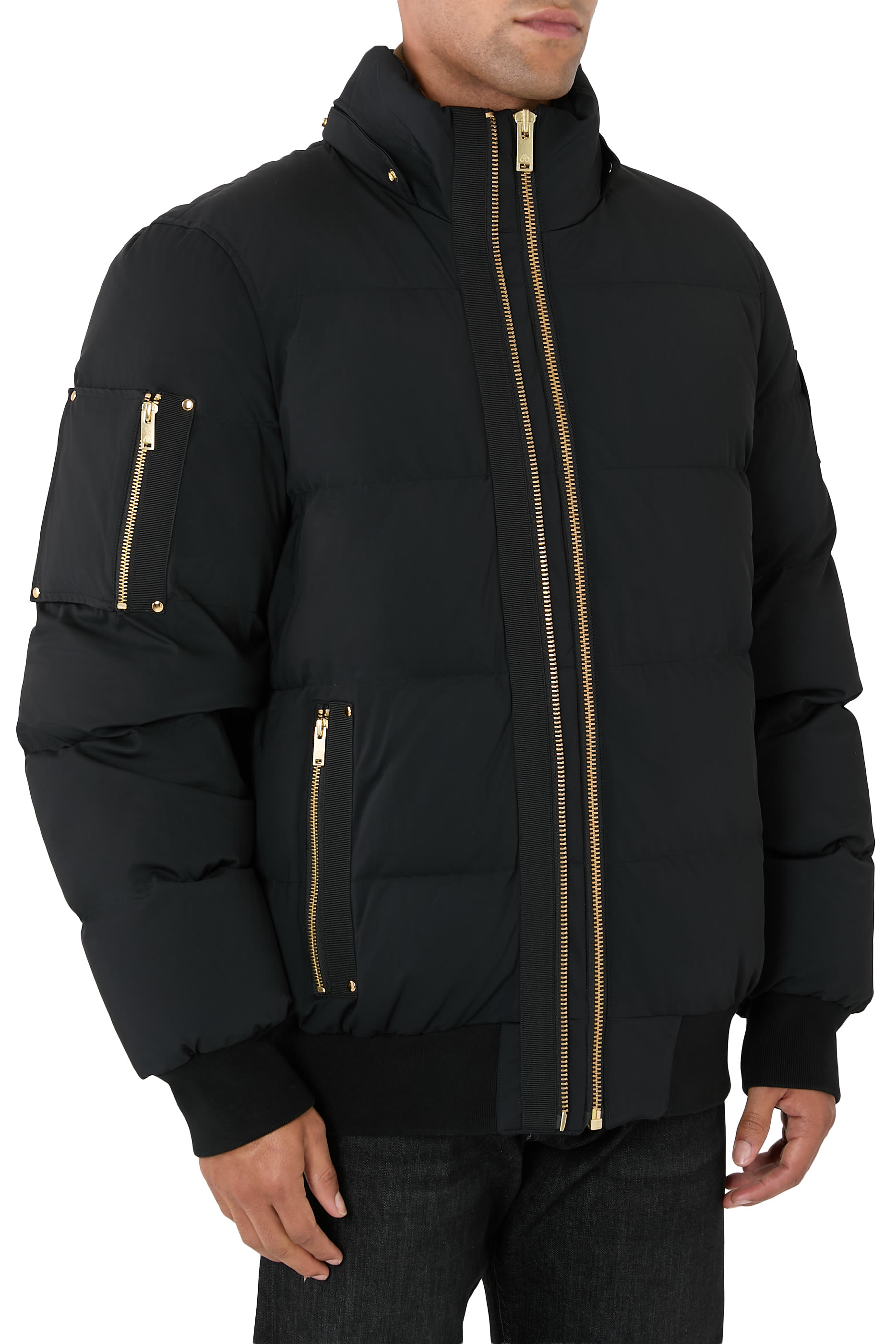 جاكيت بومبر ستاغ مبطن بالزغب بحافة فرو