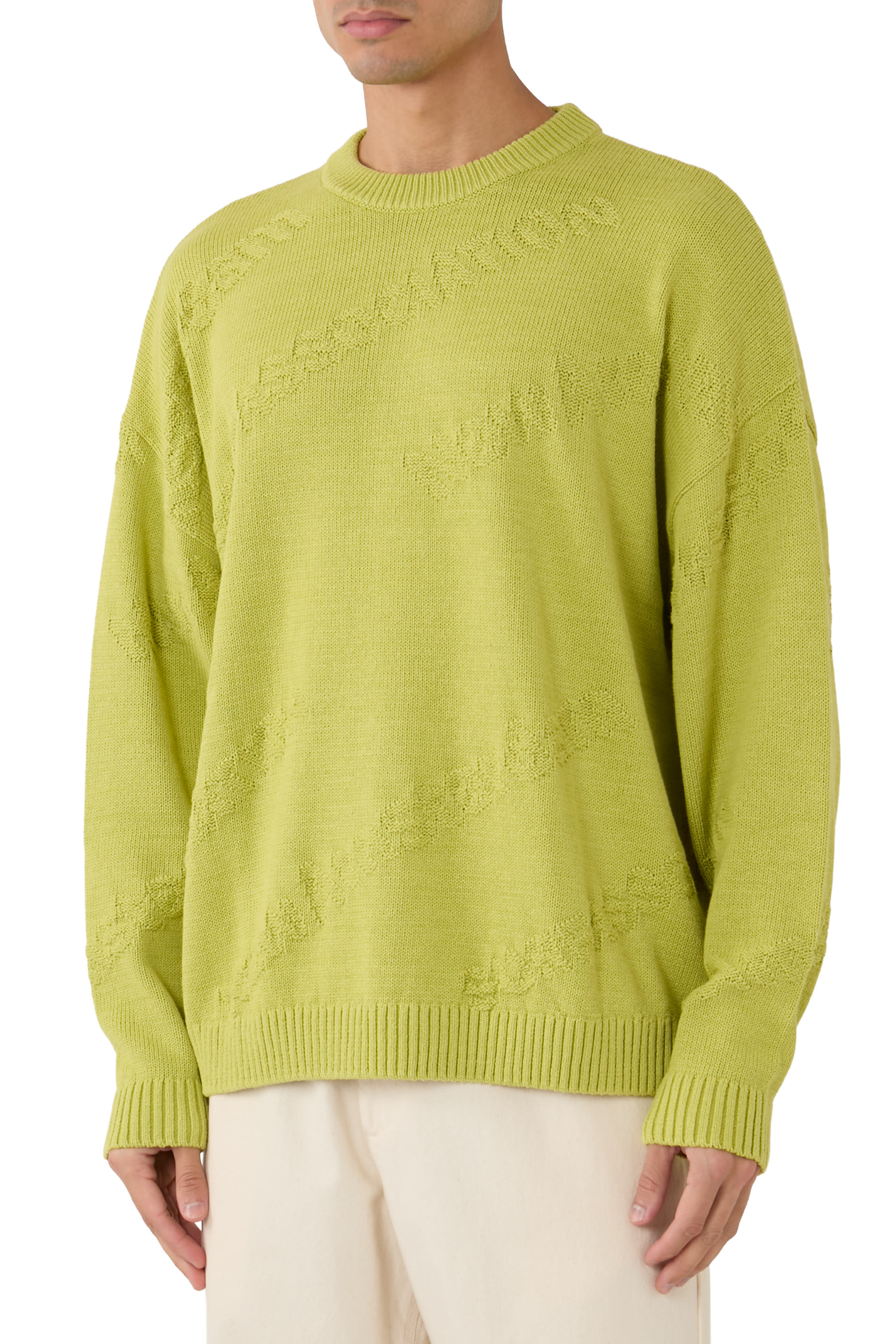 سترة بشعار الماركة جاكار قماش منسوج