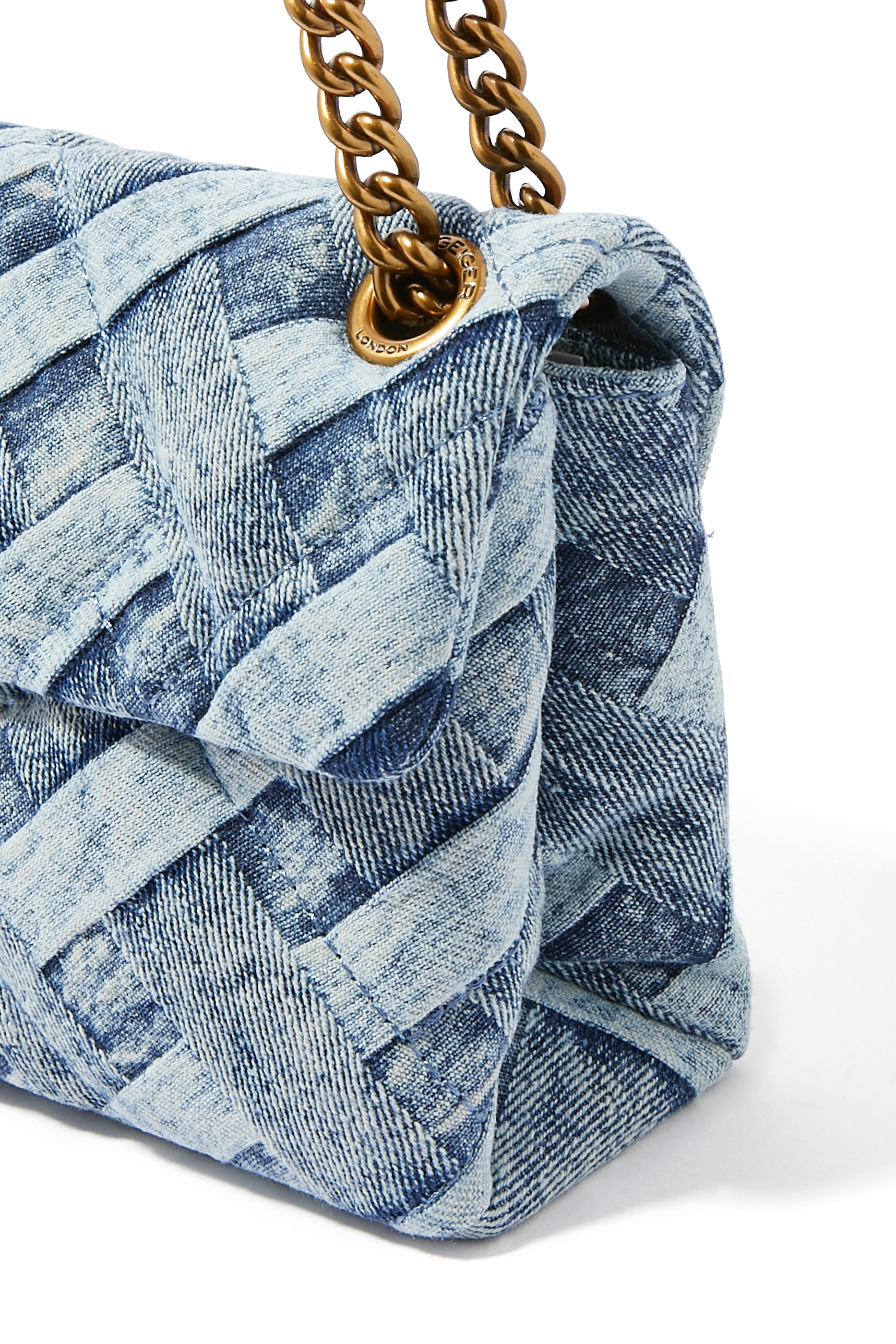 حقيبة كتف كنسنغتون صغيرة دنيم ناعم