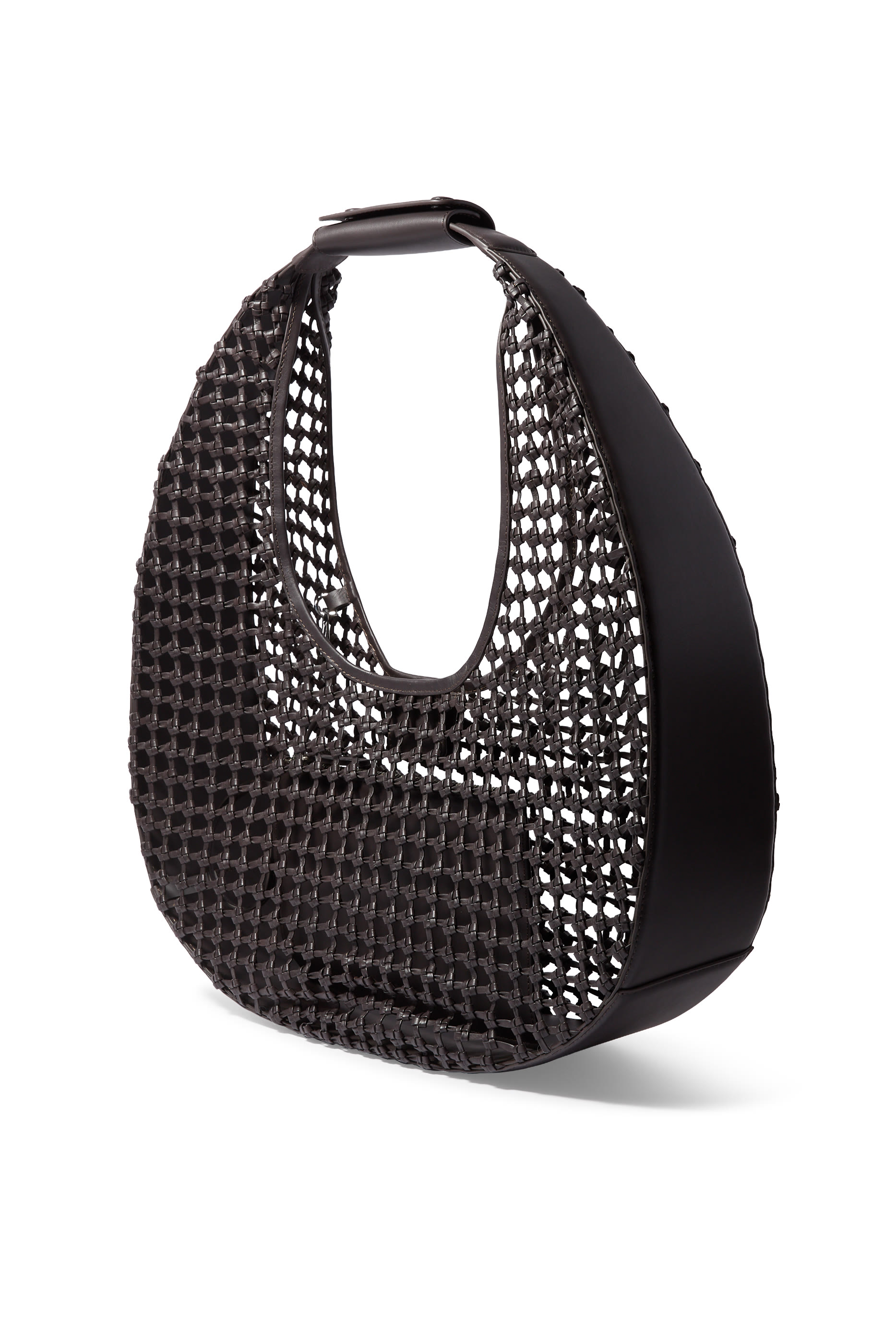 حقيبة يد كبيرة بتصميم مقوس معقود يدويًا