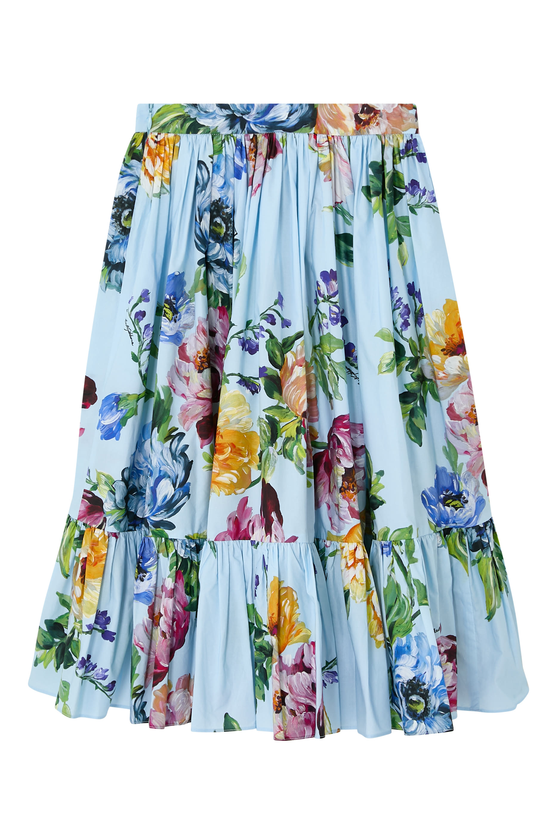 تنورة بطبعة أزهار بوبلين للأطفال