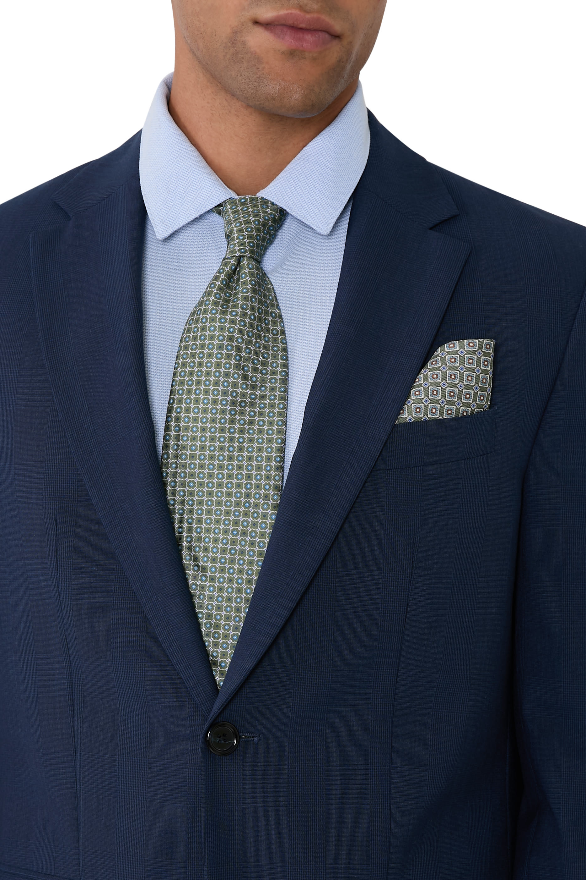 ربطة عنق بنقشة هندسية حرير