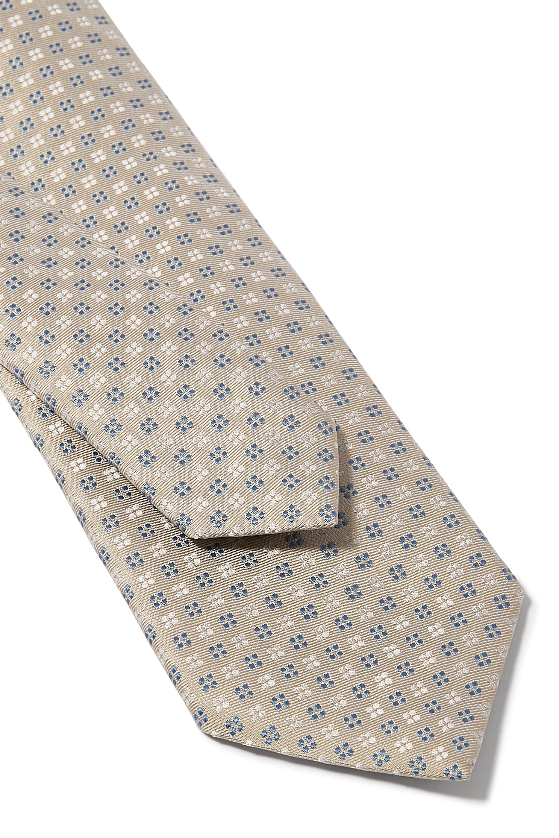 Jacquard Pattern Silk-Blend Tie