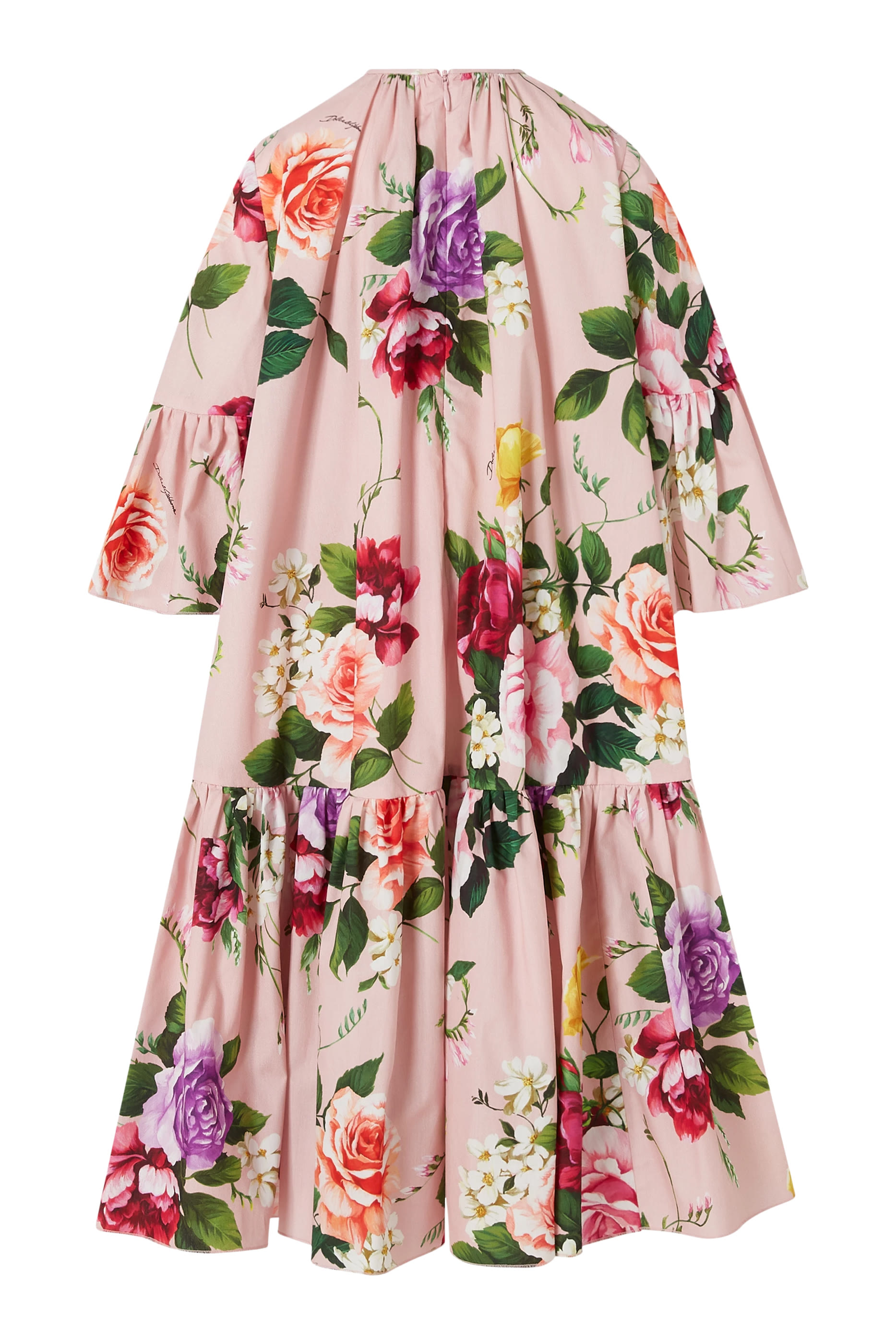 فستان بنقشة زهور قطن بوبلين للأطفال