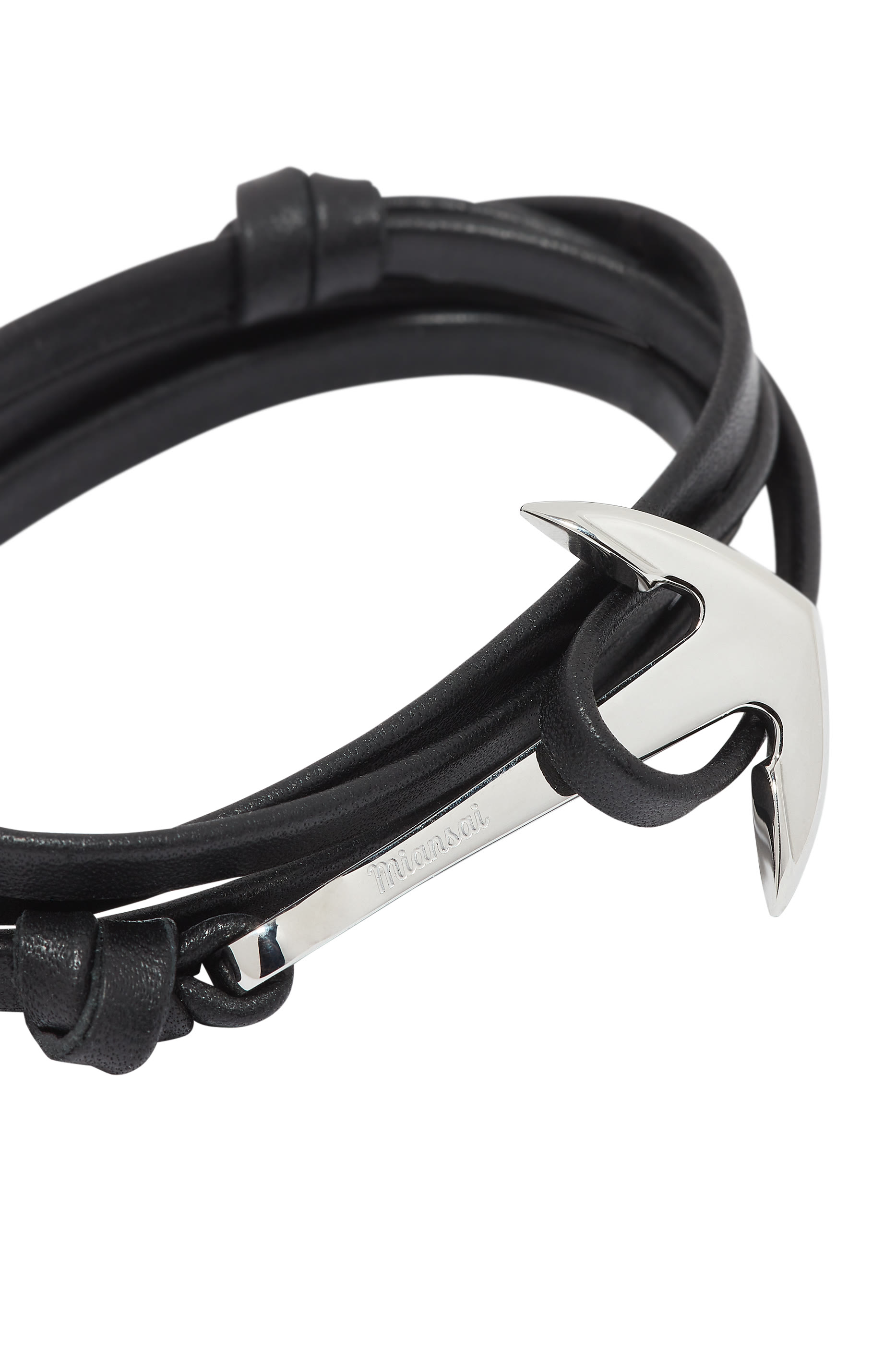 سوار جلد مزين بمرساة