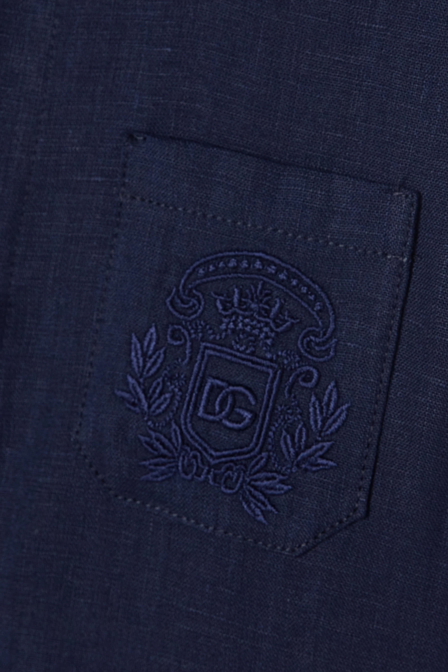 قميص مطرز بشعار الماركة كتان للأطفال