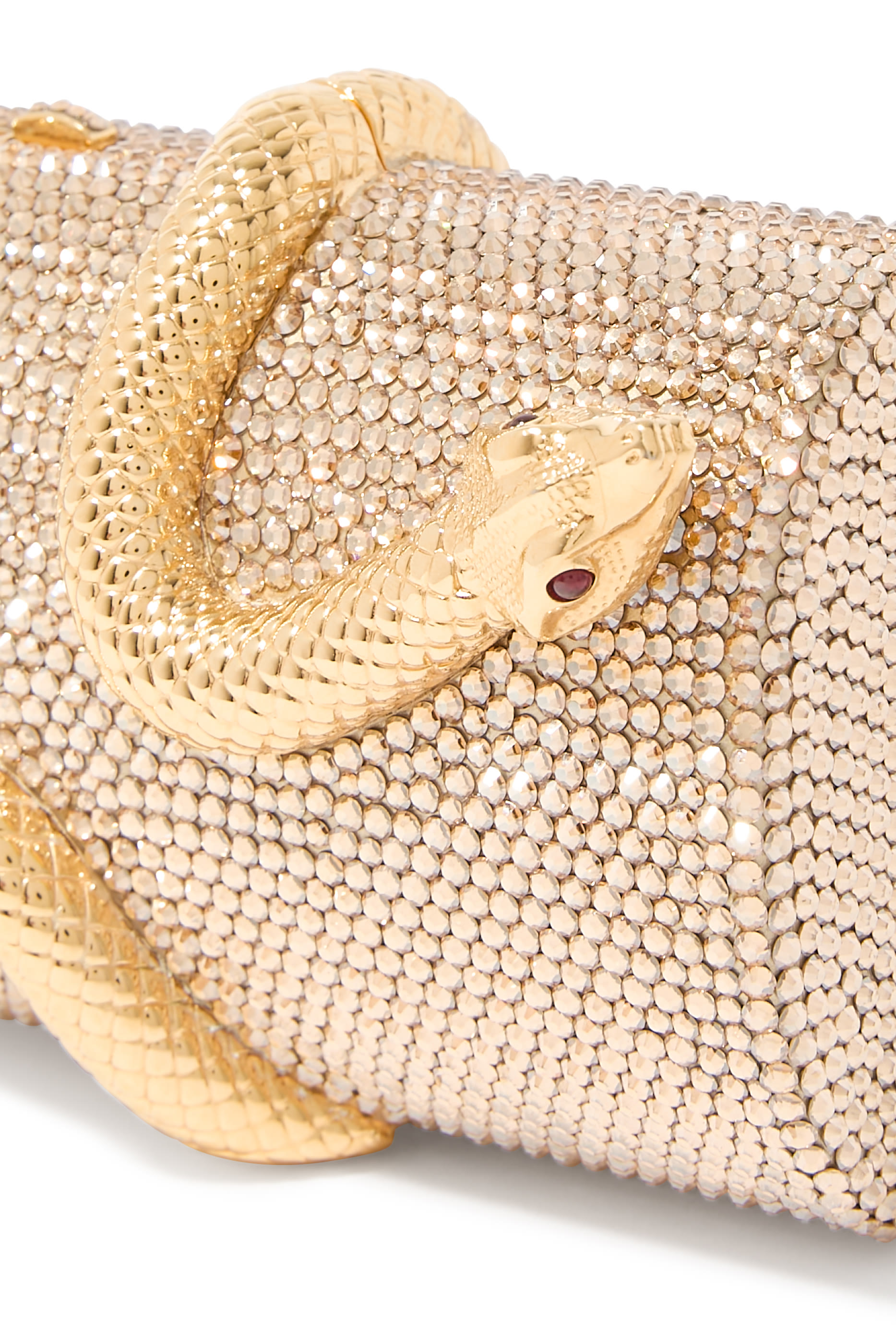 كلاتش سبايرل بنقشة أفعى مرصع بركريستال