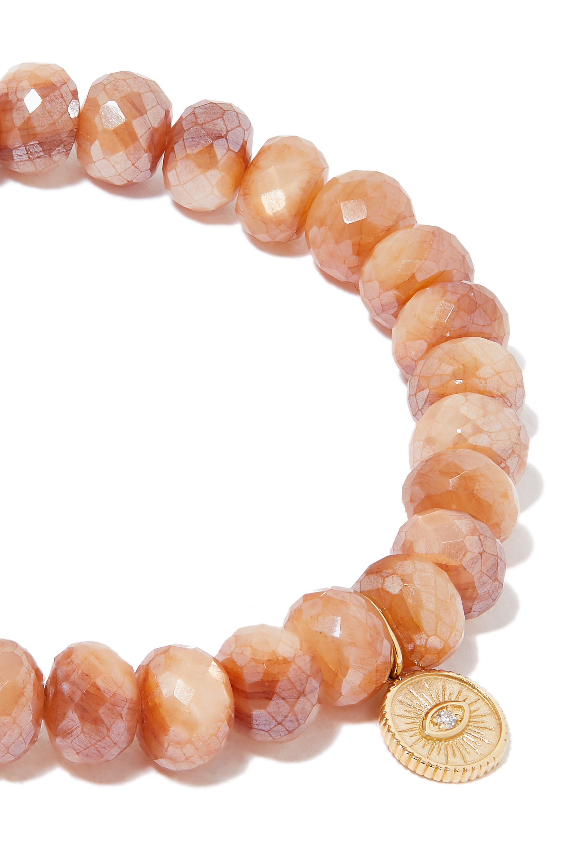 سوار بخرز محلية عين الماركيز مرصع بماس، ذهب أصفر عيار 14