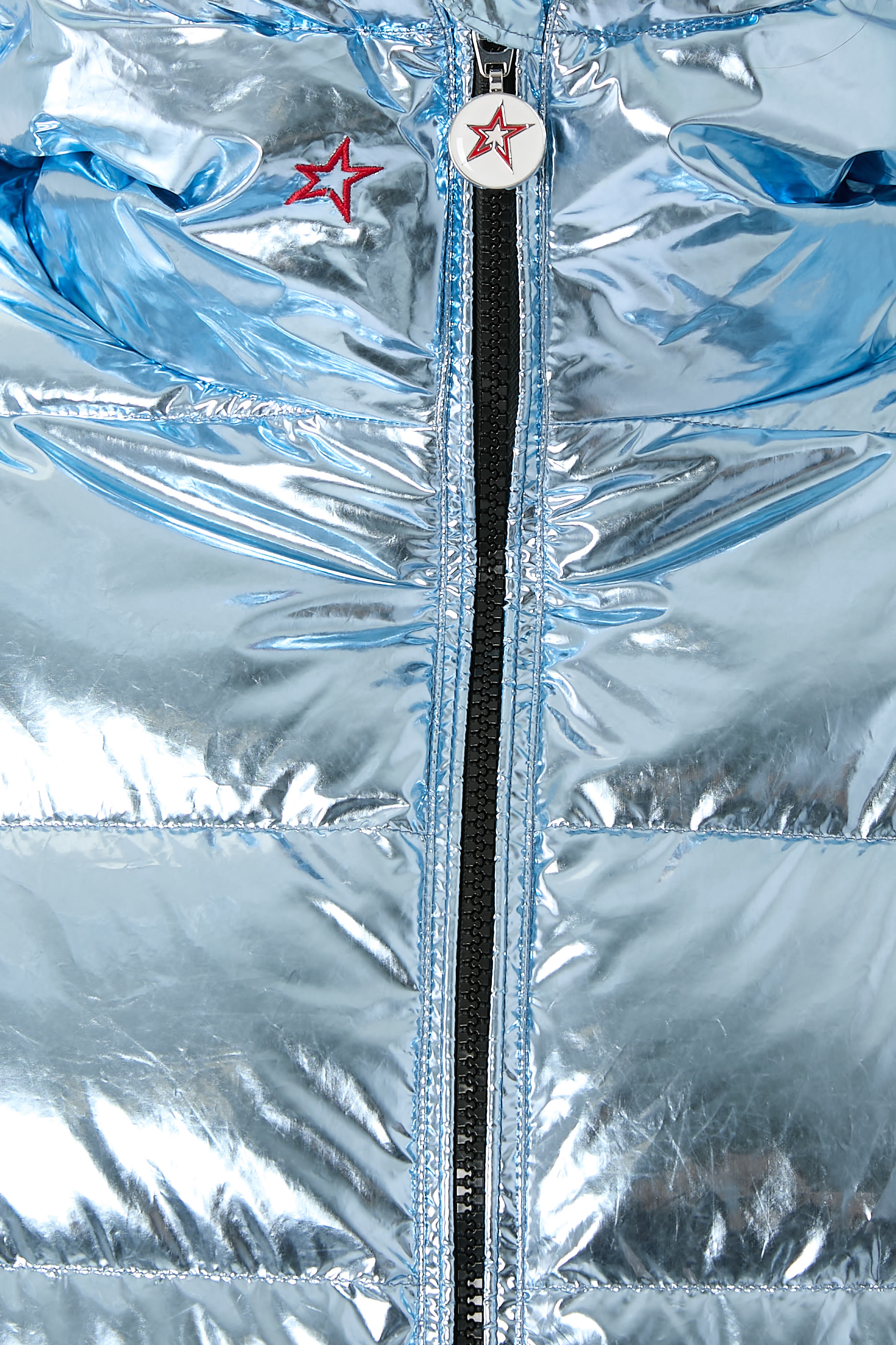 جاكيت بولار بقصة واسعة وتصميم مبطن قماش لامع