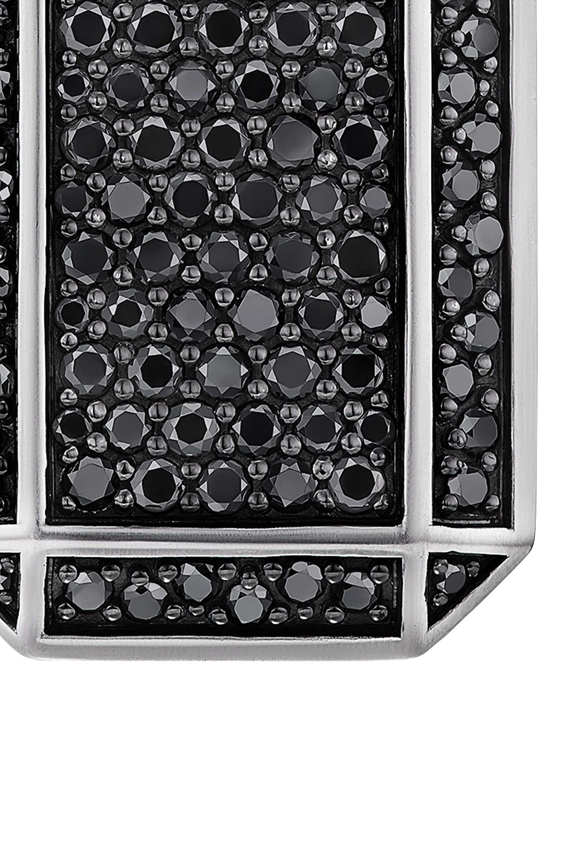 دلاية ديكو بتصميم شارة مرصعة بالماس الأسود، فضة استرلينية