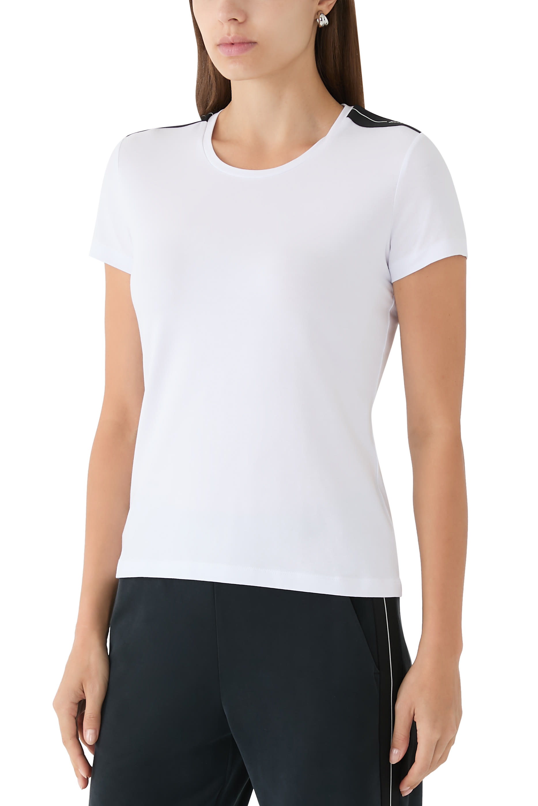 تيشيرت بشعار الماركة قطن جرسيه مطاطي