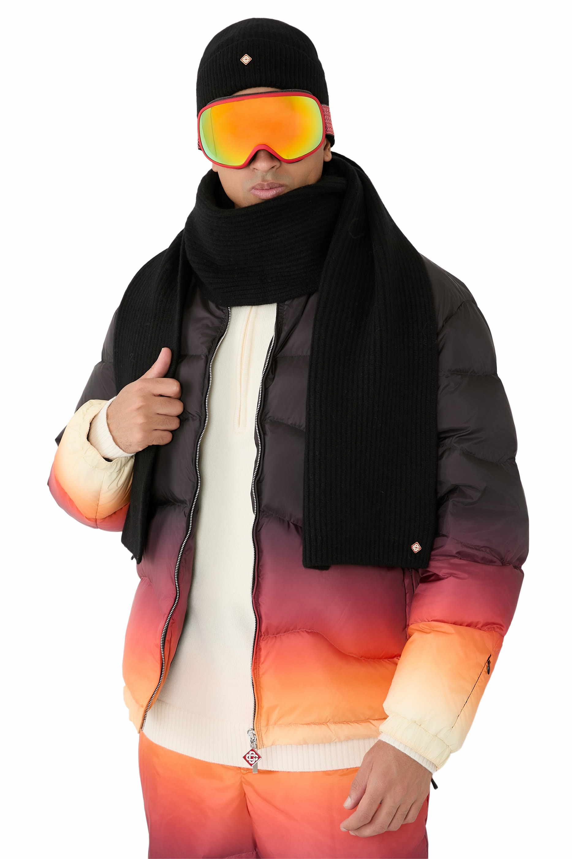 وشاح تزلج بتصميم مضلع صوف