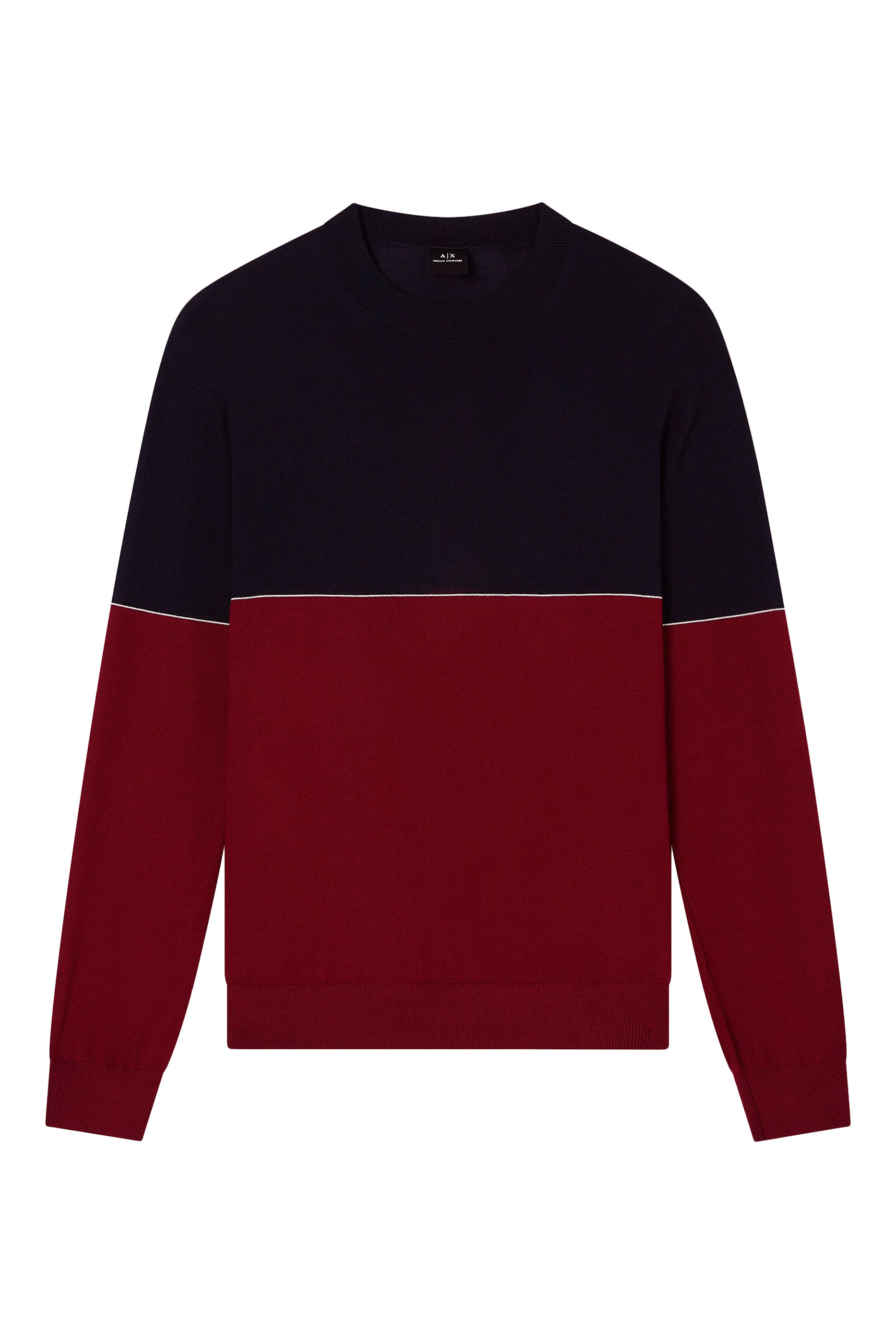 Round Neck Color Block Sweater