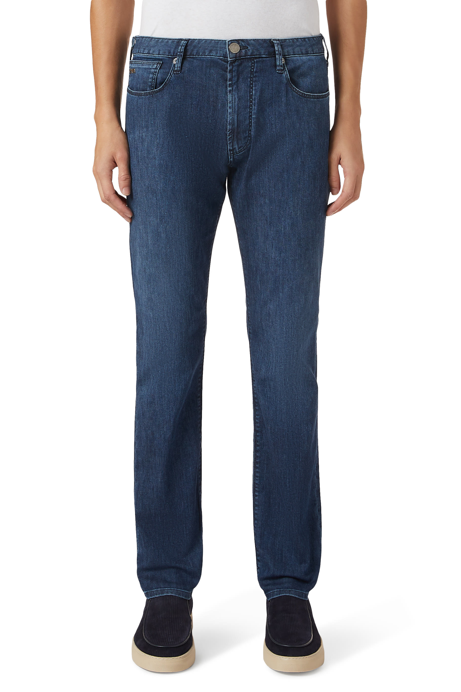 بنطال جينز بقصة ضيقة دنيم